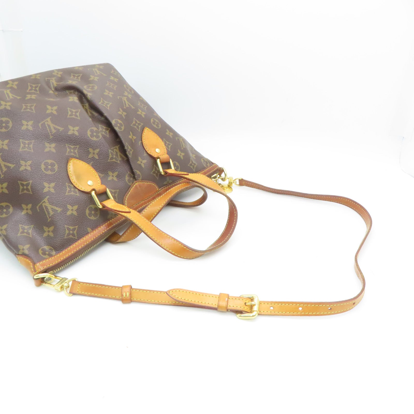 LOUIS VUITTON 【激減優惠】Monogram Palermo PM金扣手挽肩背兩用袋啡色