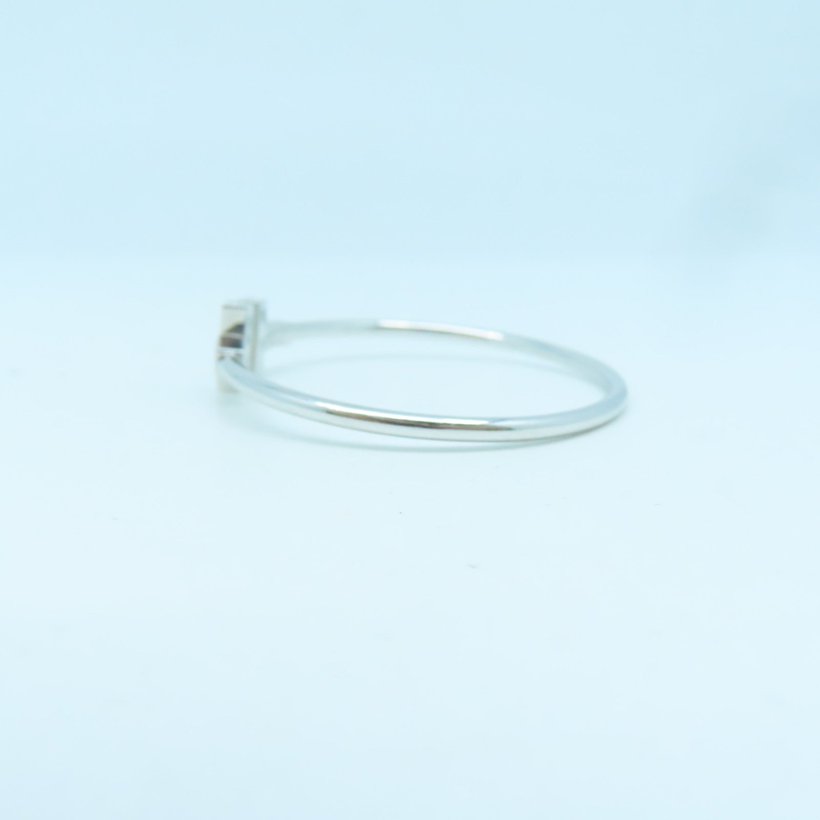 TIFFANY＆CO 18K白金T Wire 0.11ct鑽石手鐲