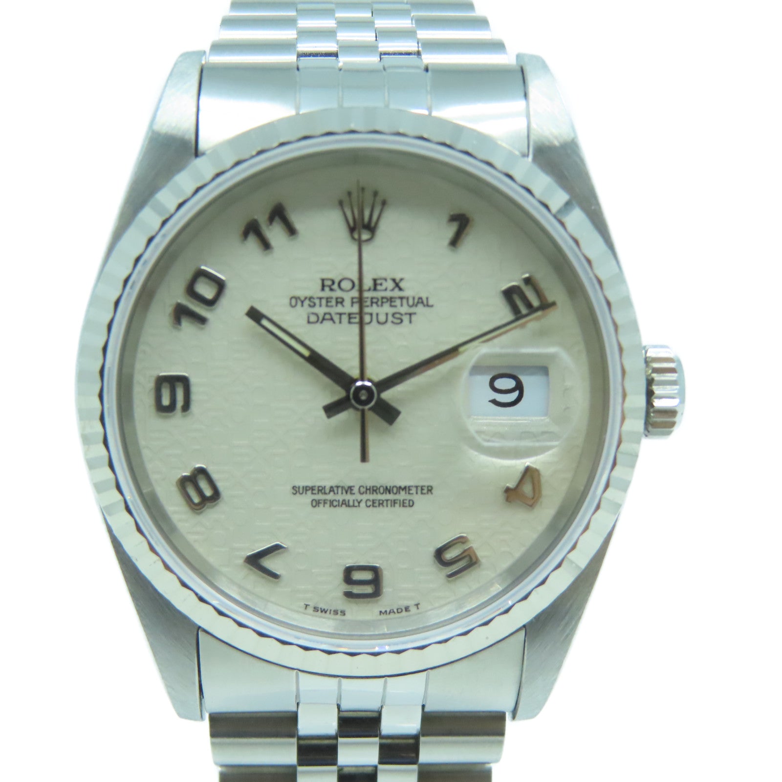 ROLEX 18K白金Datejust 36mm不鏽鋼手錶自動機芯白色