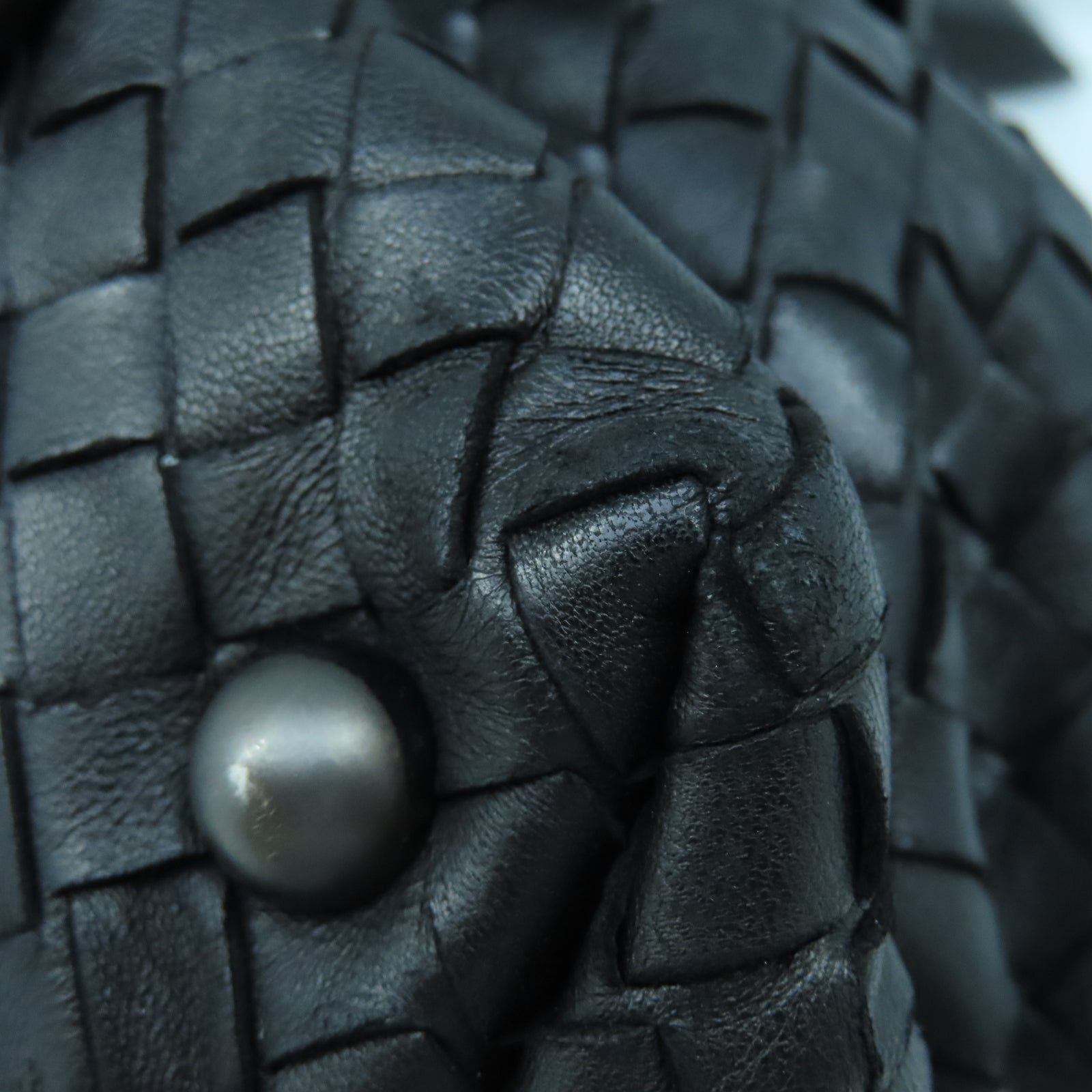 BOTTEGA VENETA 羊皮皮革Shoulder Bag銀扣肩背袋黑色