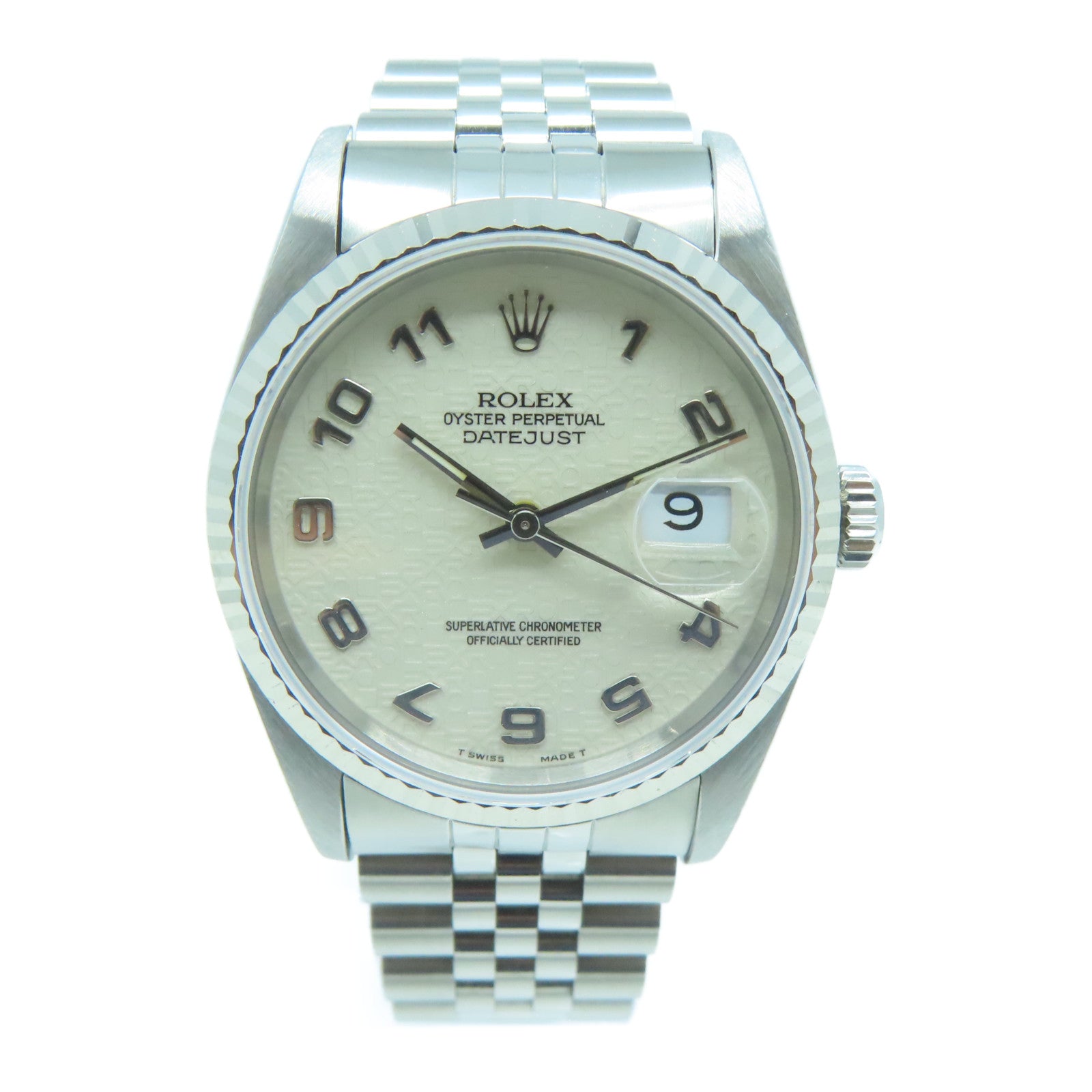 ROLEX 18K白金Datejust 36mm不鏽鋼手錶自動機芯白色