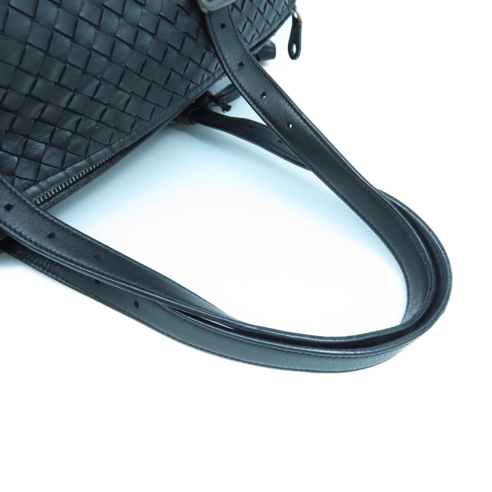 BOTTEGA VENETA 羊皮皮革Shoulder Bag銀扣肩背袋黑色