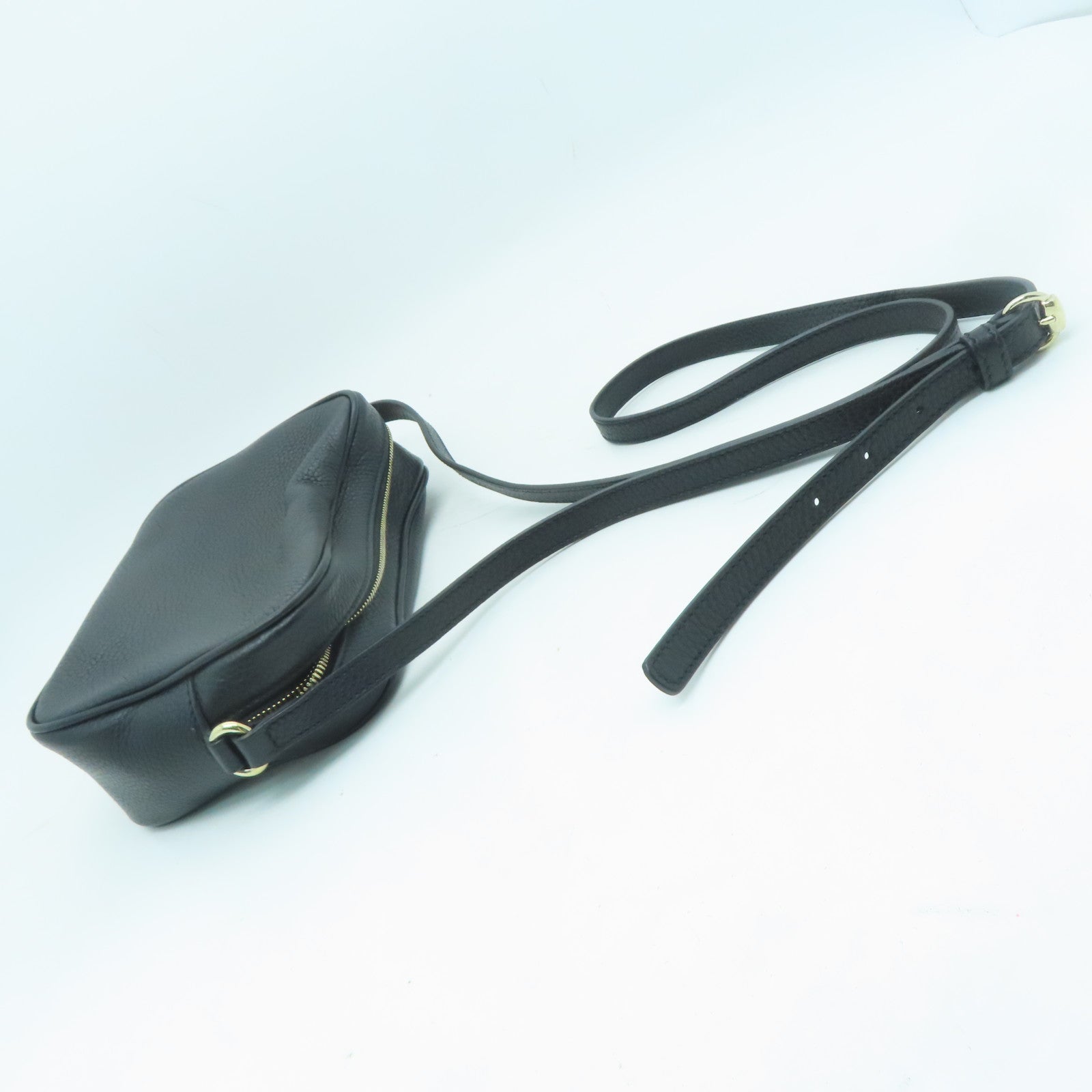 GUCCI 牛皮皮革Soho Shoulder Bag金扣肩背袋黑色