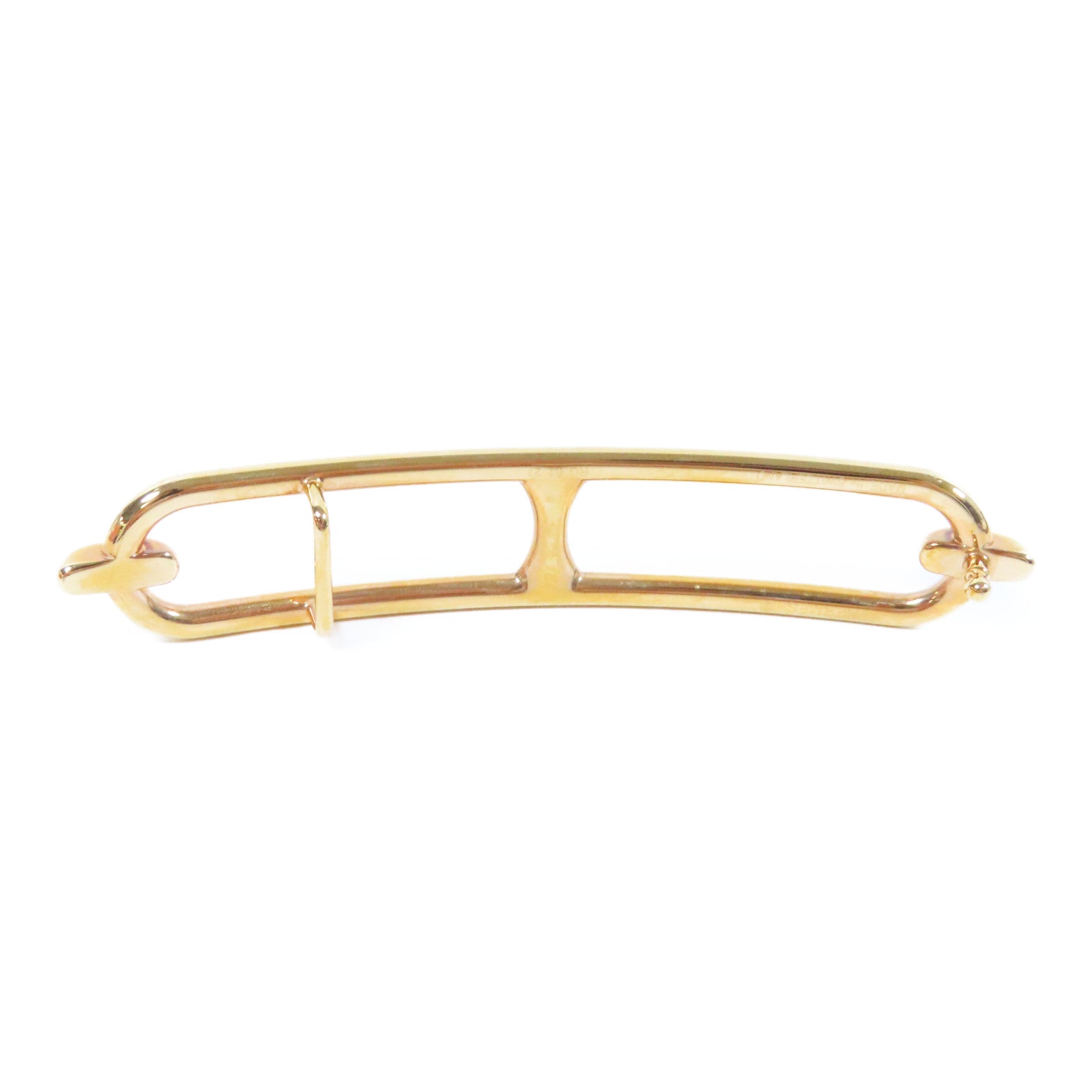 HERMES Epsom皮革Roulis Belt金扣皮帶Etoupe大象灰色