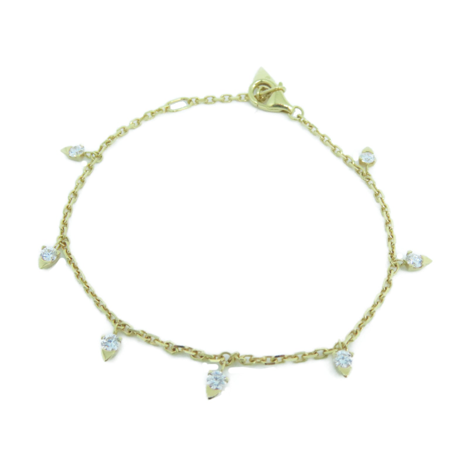 PIAGET 18K玫瑰金/水晶Piaget Sunlight手鏈#15.5cm