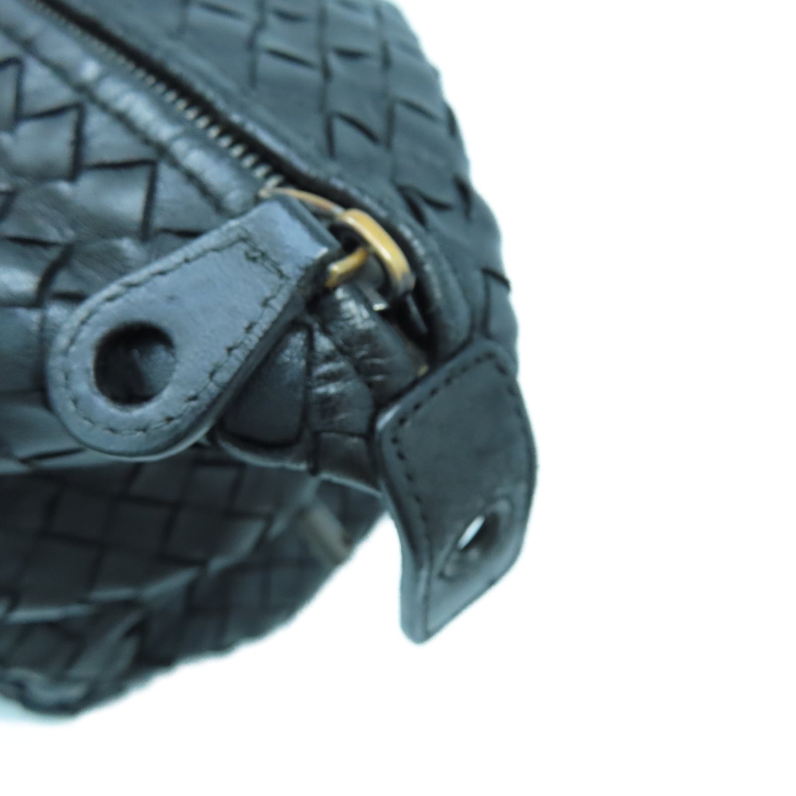 BOTTEGA VENETA 羊皮皮革Shoulder Bag銀扣肩背袋黑色