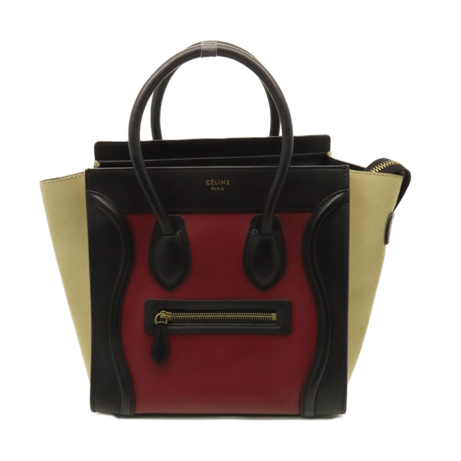 CELINE 【激減優惠】牛皮皮革Luggage金扣手挽袋紅色/黒色/白色