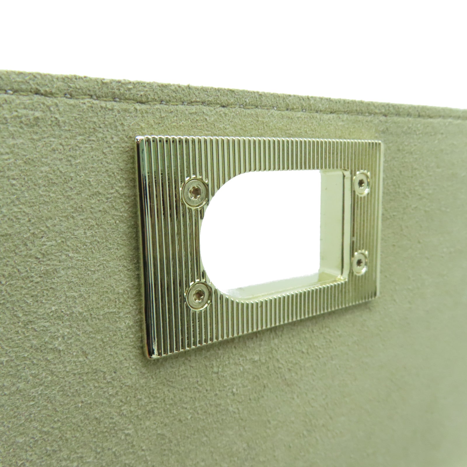 Furla [Sharp Discount] Rattan/Craft Leather Furla 1927 Shoulder Gold Buckle Shoulder Bag White