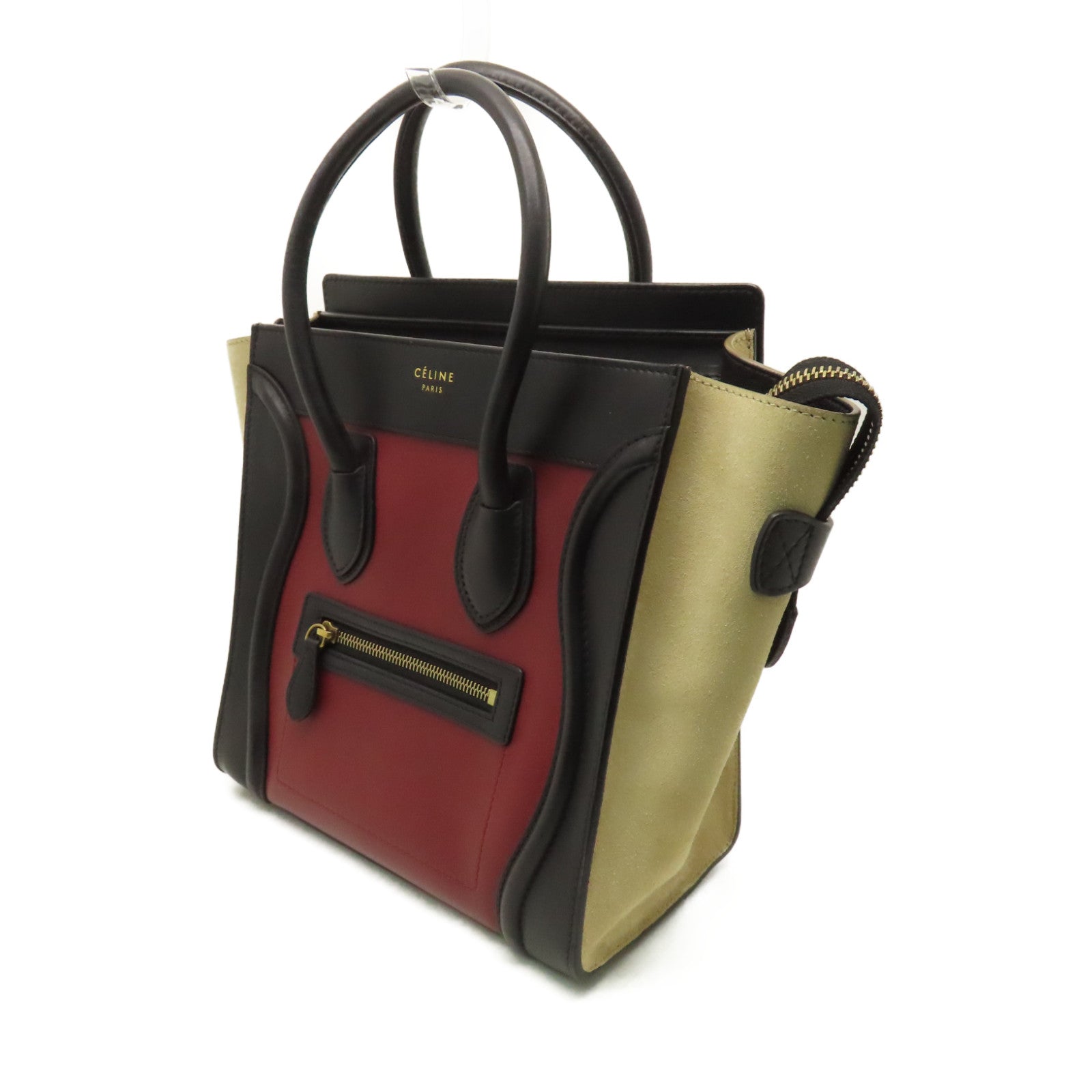 CELINE 【激減優惠】牛皮皮革Luggage金扣手挽袋紅色/黒色/白色
