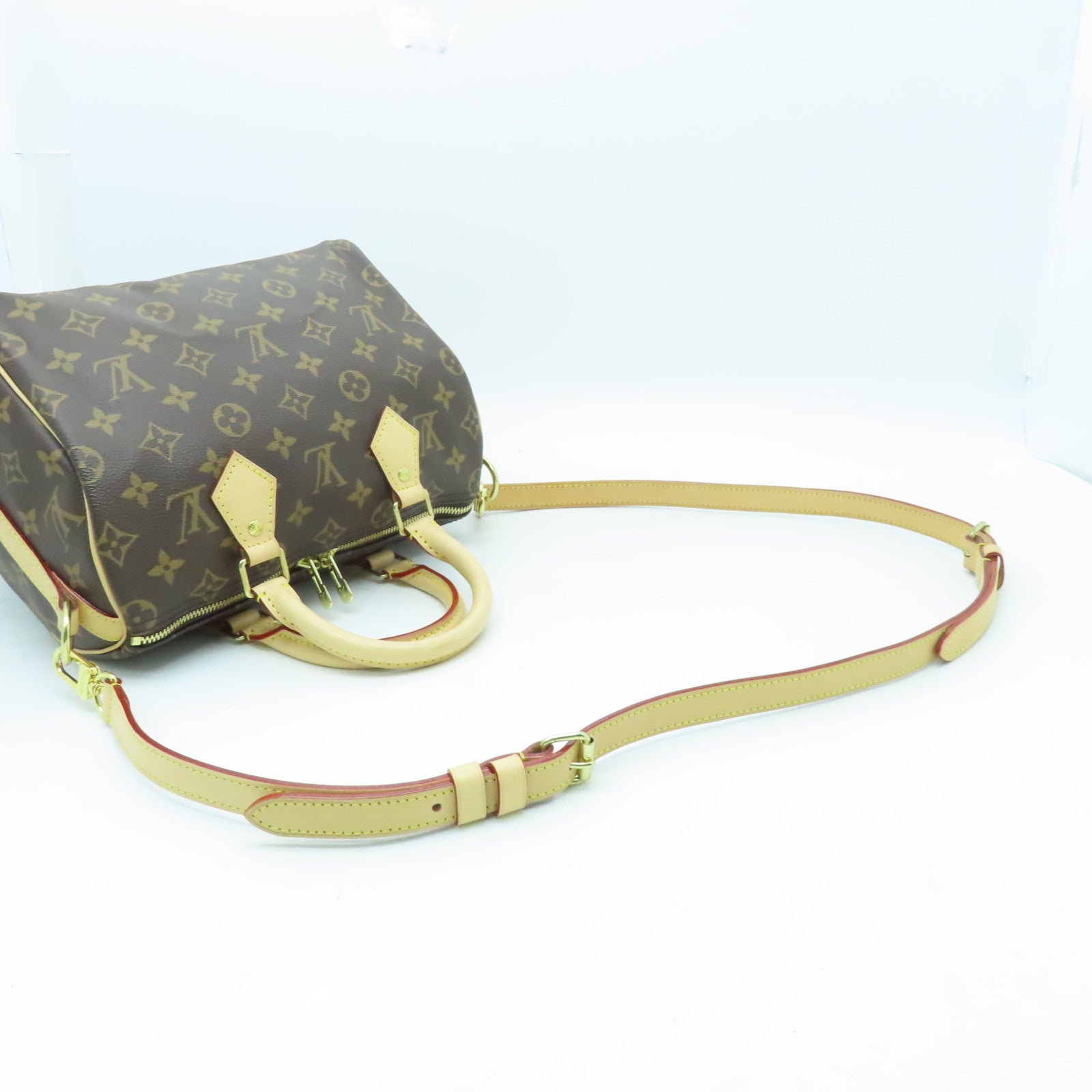LOUIS VUITTON Monogram Speedy Bondouliere 25金扣手挽肩背兩用袋啡色