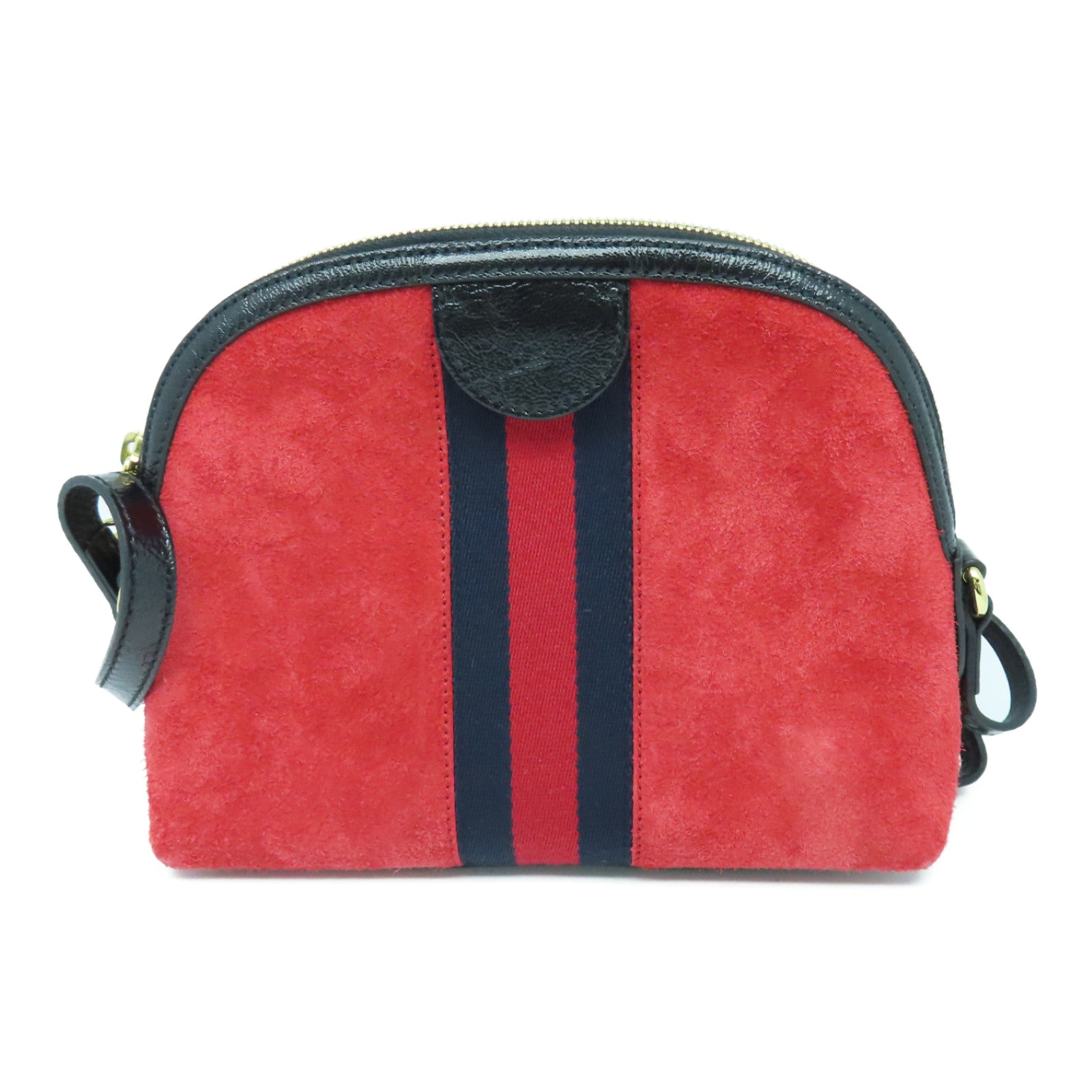 GUCCI [Sharp Discount] Suede Leather Ophidia Gold Buckle Shoulder Bag Red