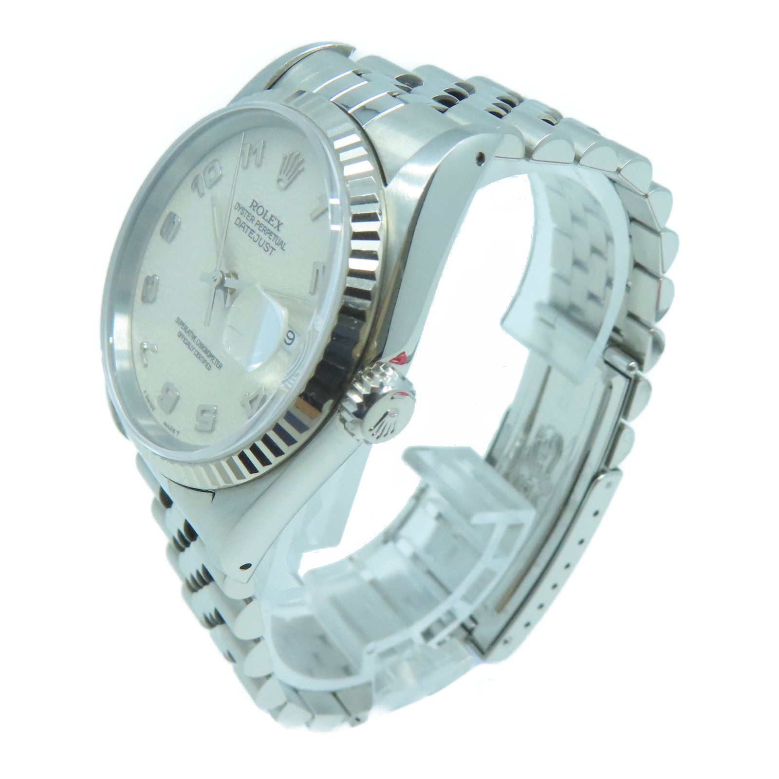 ROLEX 18K白金Datejust 36mm不鏽鋼手錶自動機芯白色