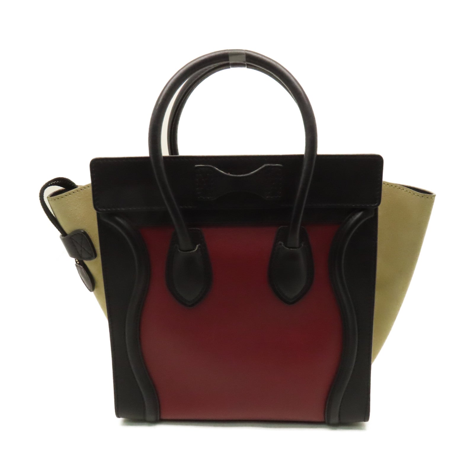 CELINE 【激減優惠】牛皮皮革Luggage金扣手挽袋紅色/黒色/白色