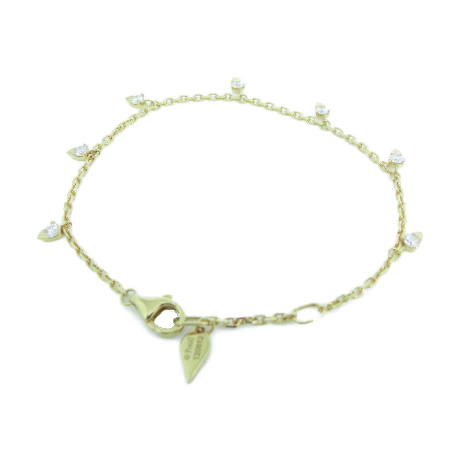 PIAGET 18K玫瑰金/水晶Piaget Sunlight手鏈#15.5cm