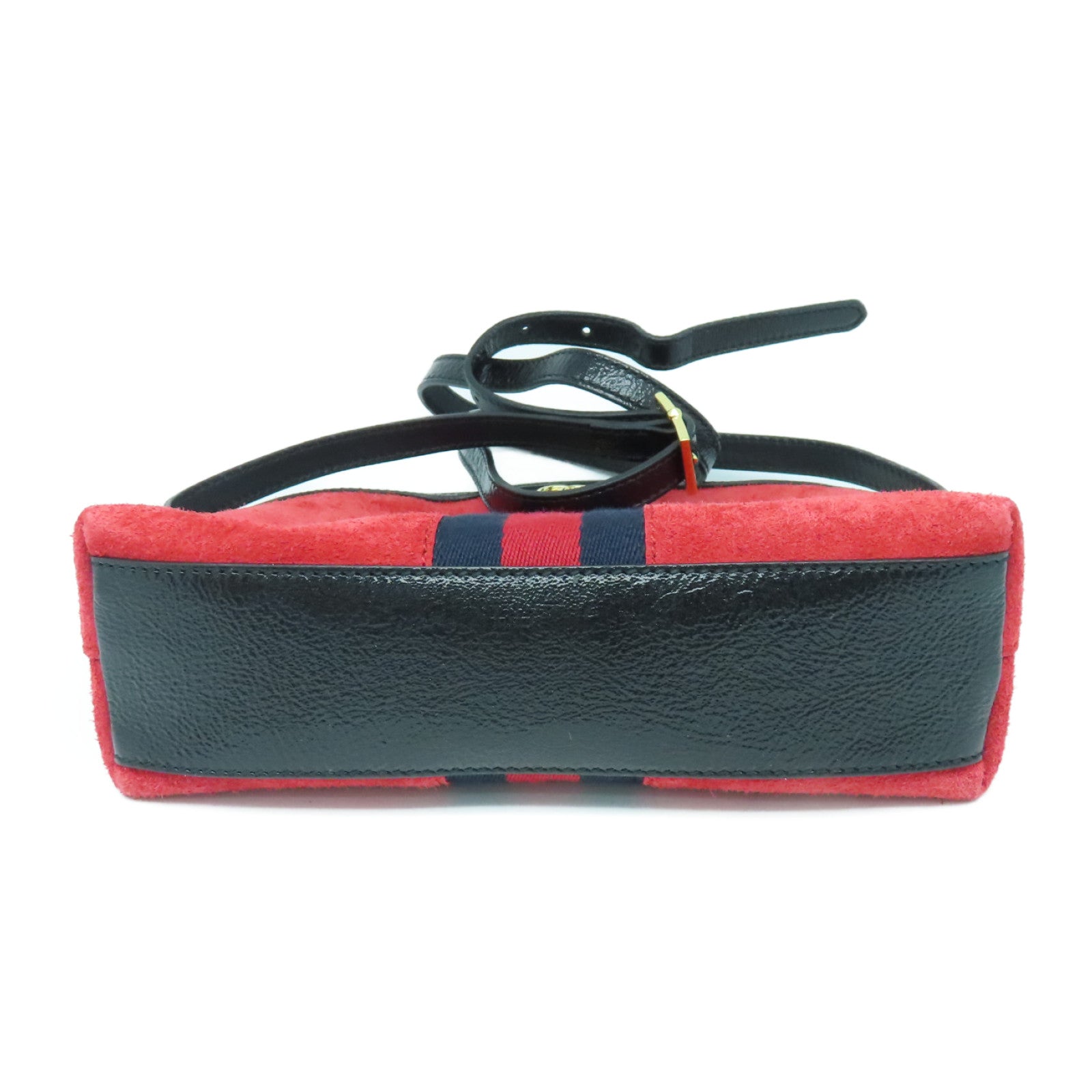 GUCCI [Sharp Discount] Suede Leather Ophidia Gold Buckle Shoulder Bag Red