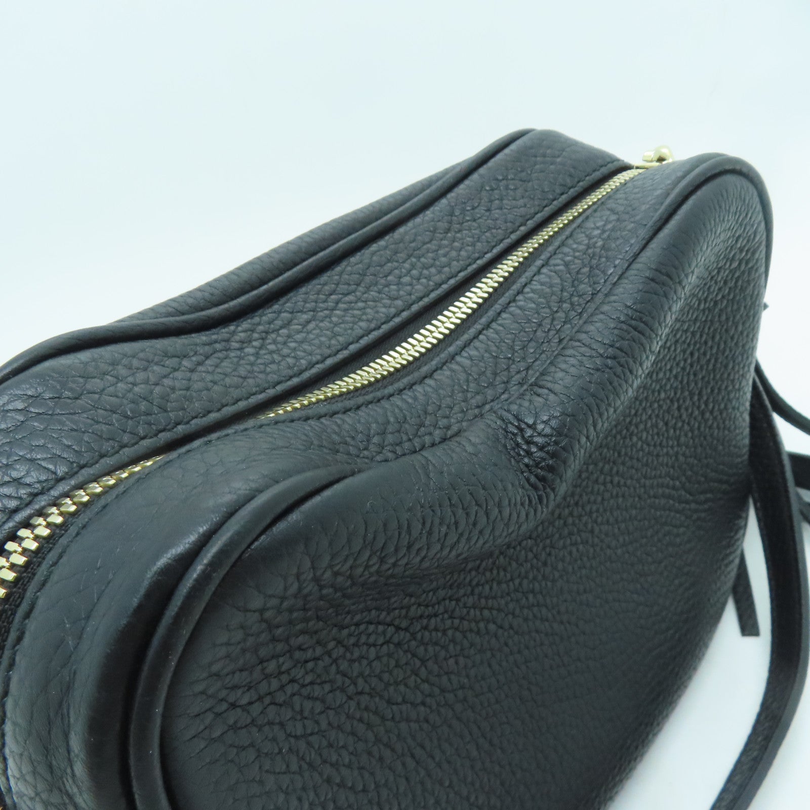 GUCCI 牛皮皮革Soho Shoulder Bag金扣肩背袋黑色
