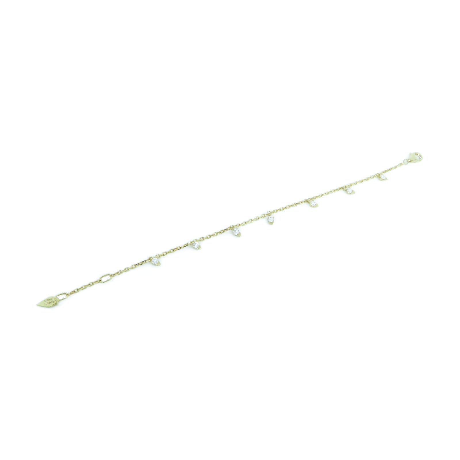 PIAGET 18K玫瑰金/水晶Piaget Sunlight手鏈#15.5cm
