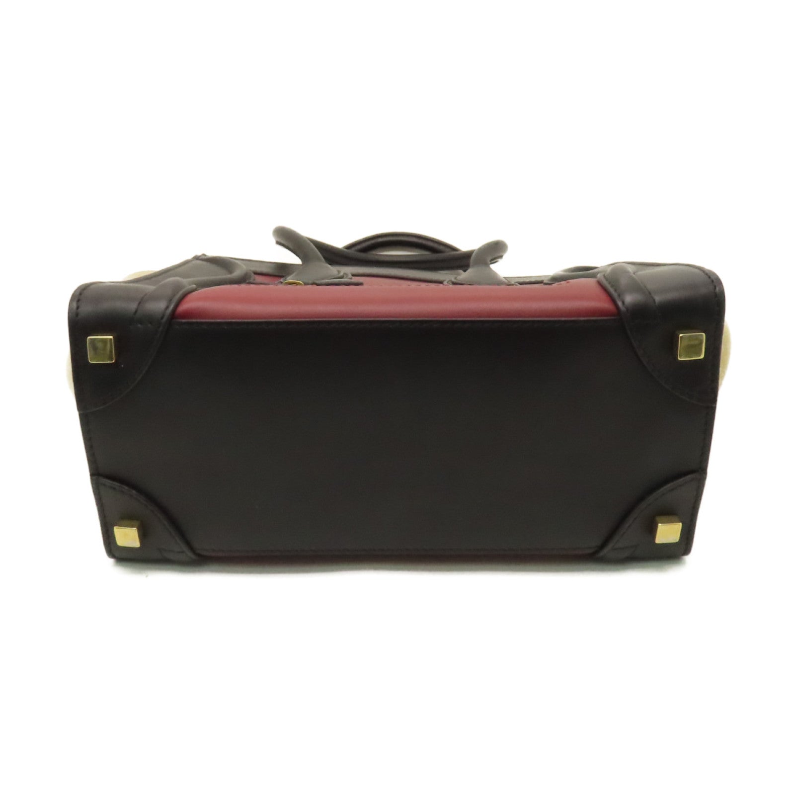 CELINE 【激減優惠】牛皮皮革Luggage金扣手挽袋紅色/黒色/白色