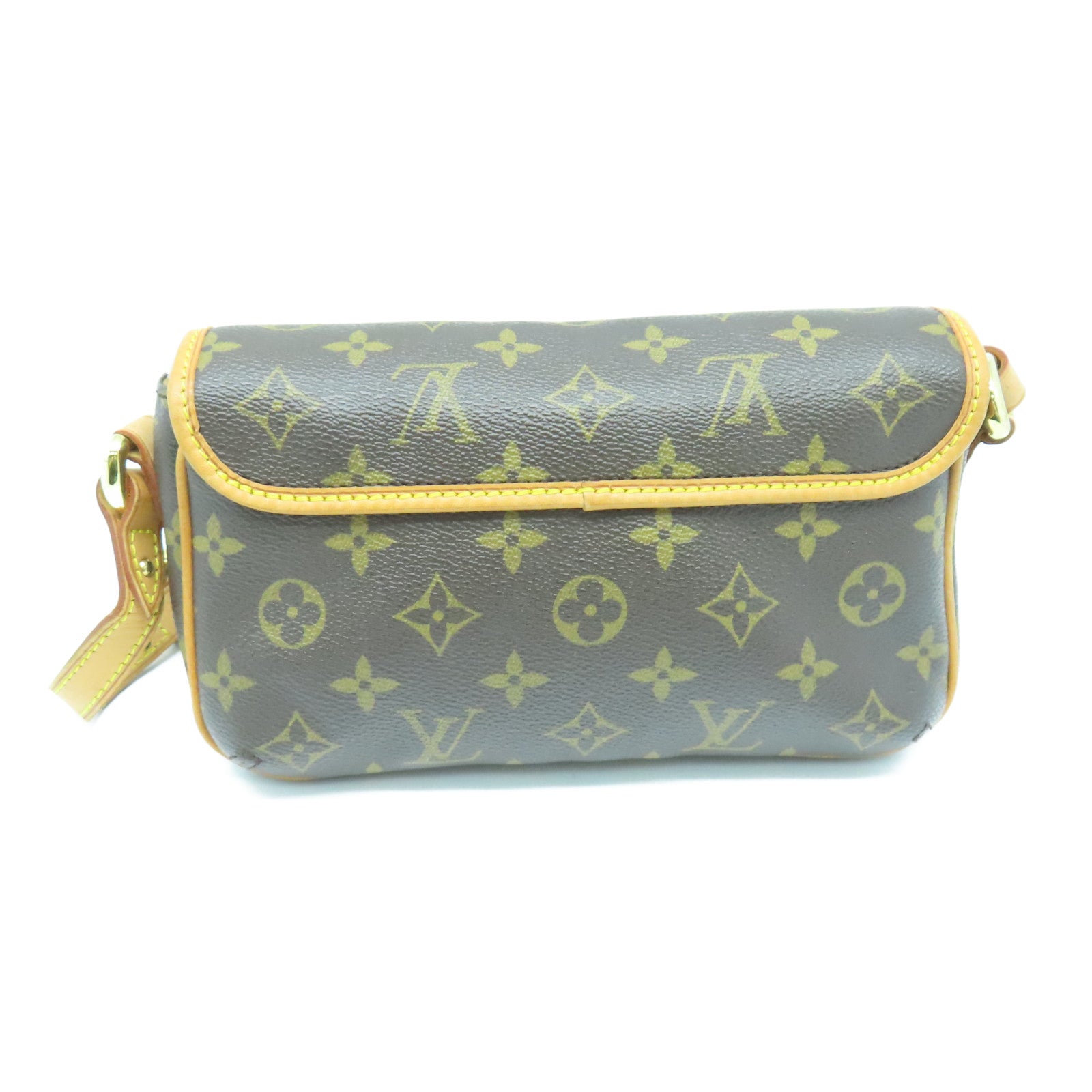LOUIS VUITTON Monogram Tikal PM Gold Buckle Shoulder Bag Brown
