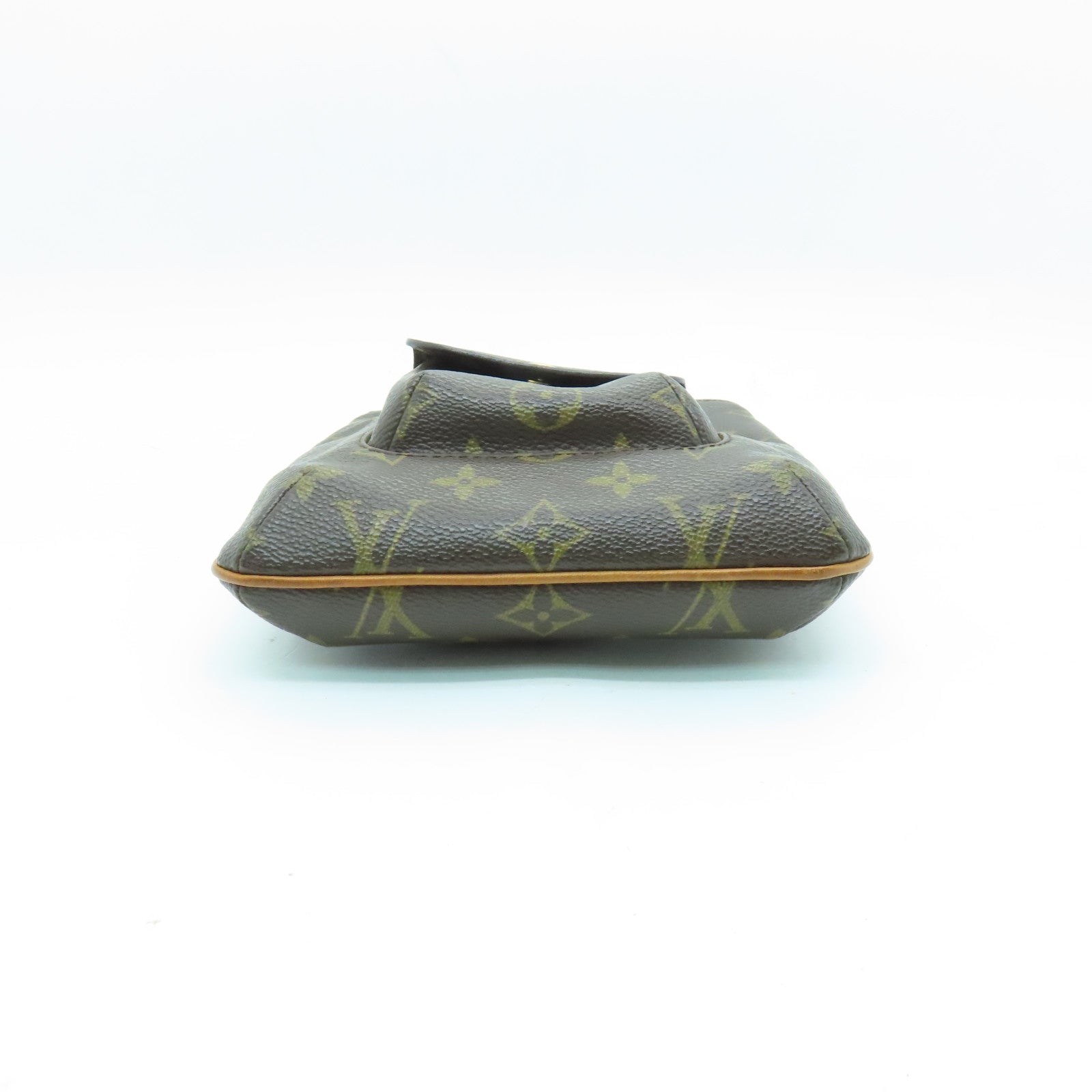 LOUIS VUITTON Monogram Partition Pouch金扣手提包棕色