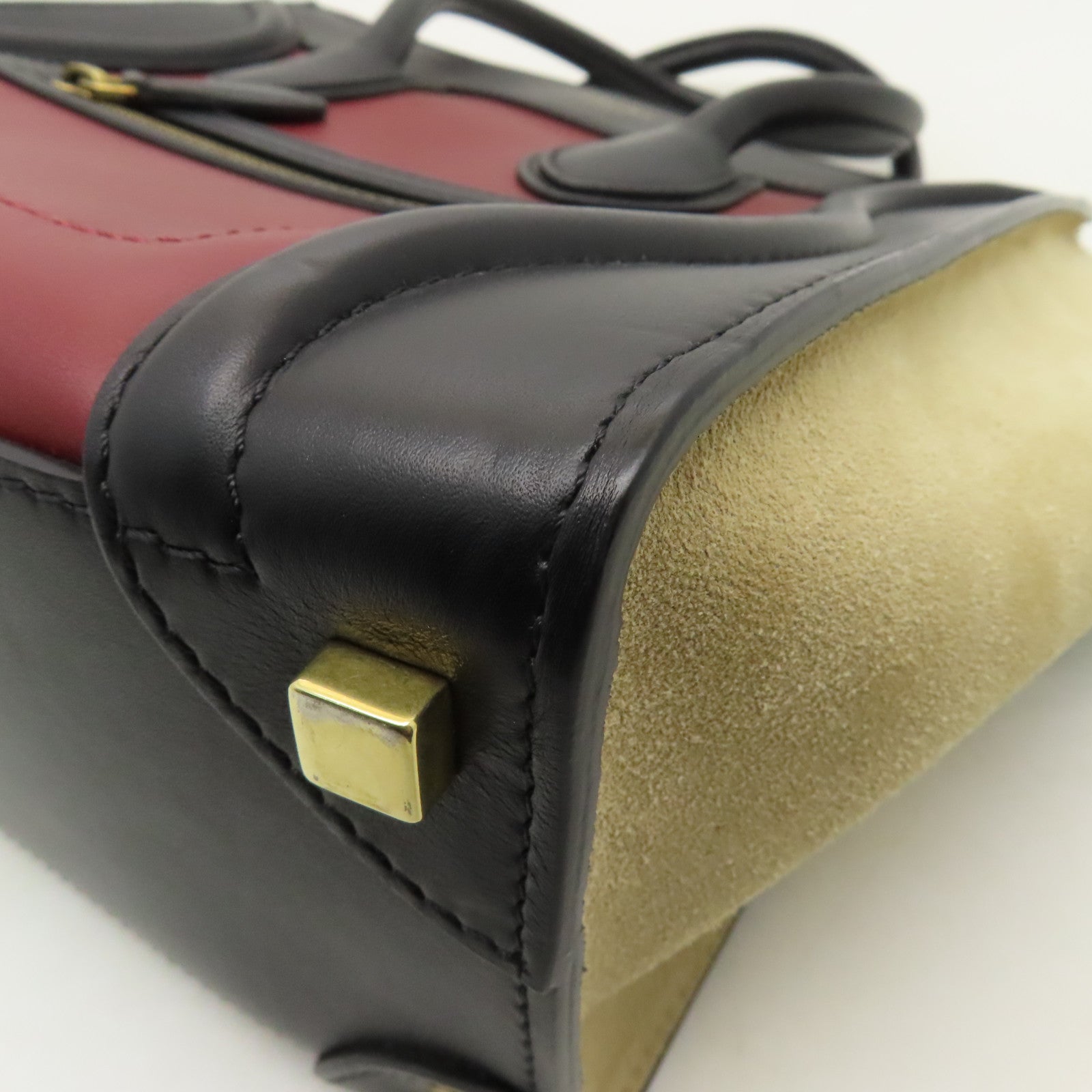 CELINE 【激減優惠】牛皮皮革Luggage金扣手挽袋紅色/黒色/白色