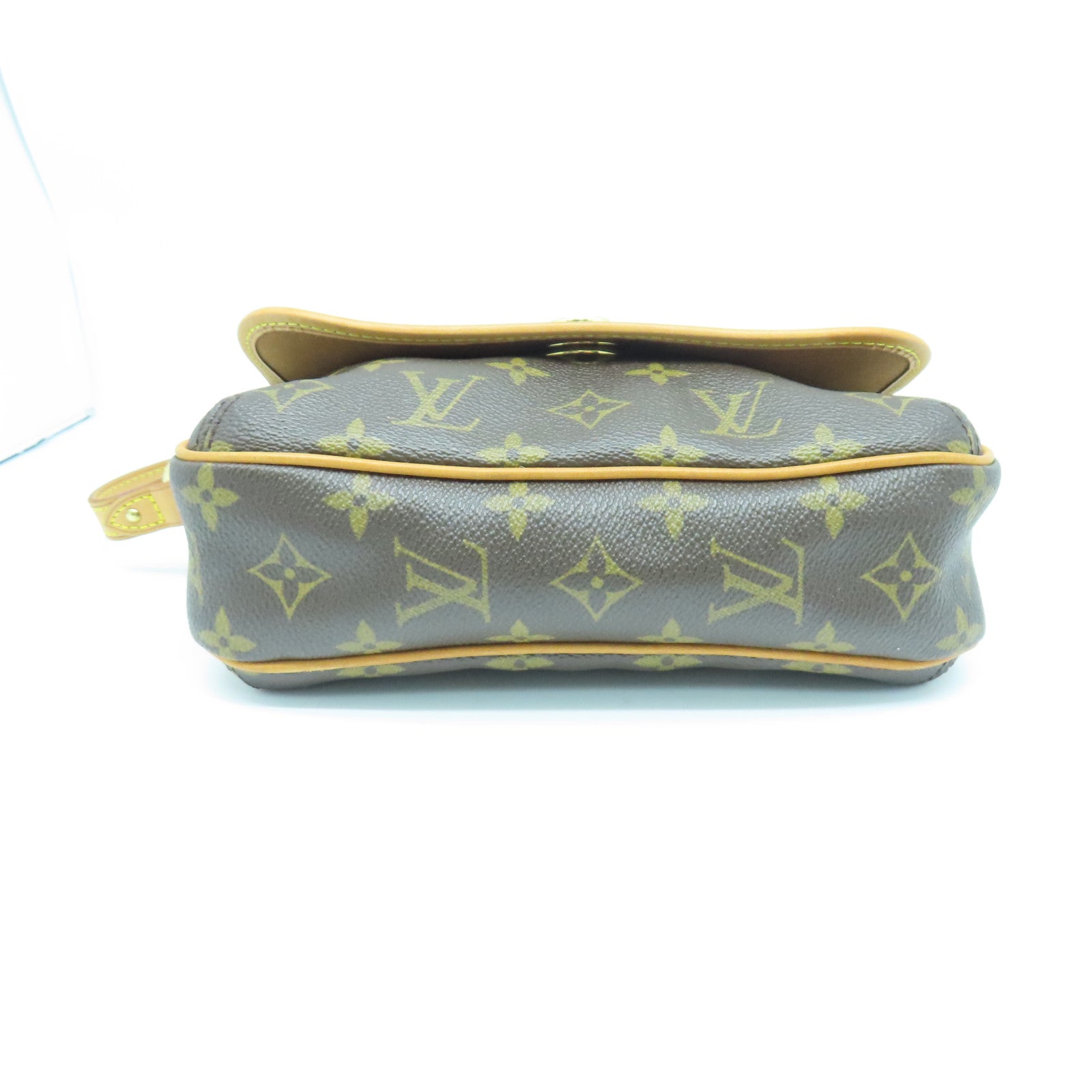 LOUIS VUITTON Monogram Tikal PM Gold Buckle Shoulder Bag Brown