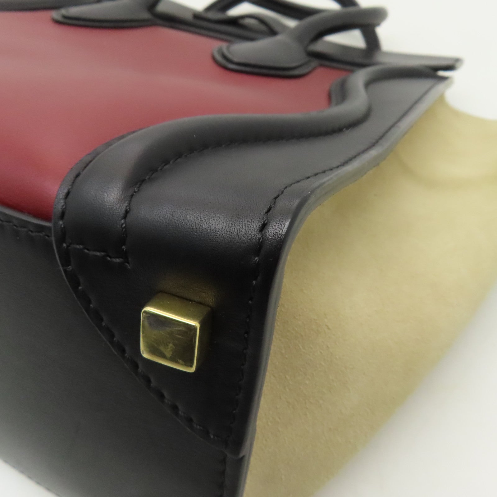 CELINE 【激減優惠】牛皮皮革Luggage金扣手挽袋紅色/黒色/白色