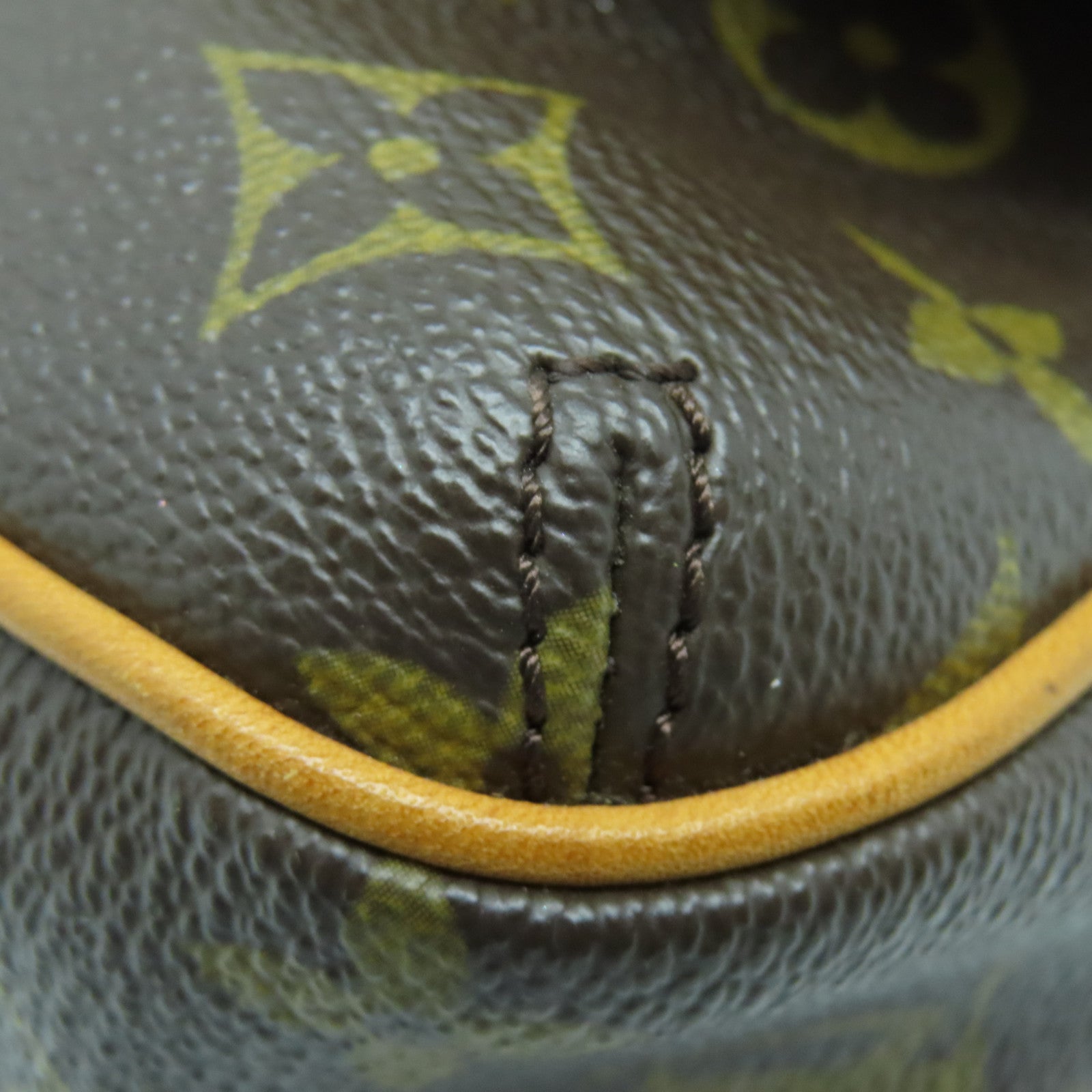 LOUIS VUITTON Monogram Tikal PM Gold Buckle Shoulder Bag Brown