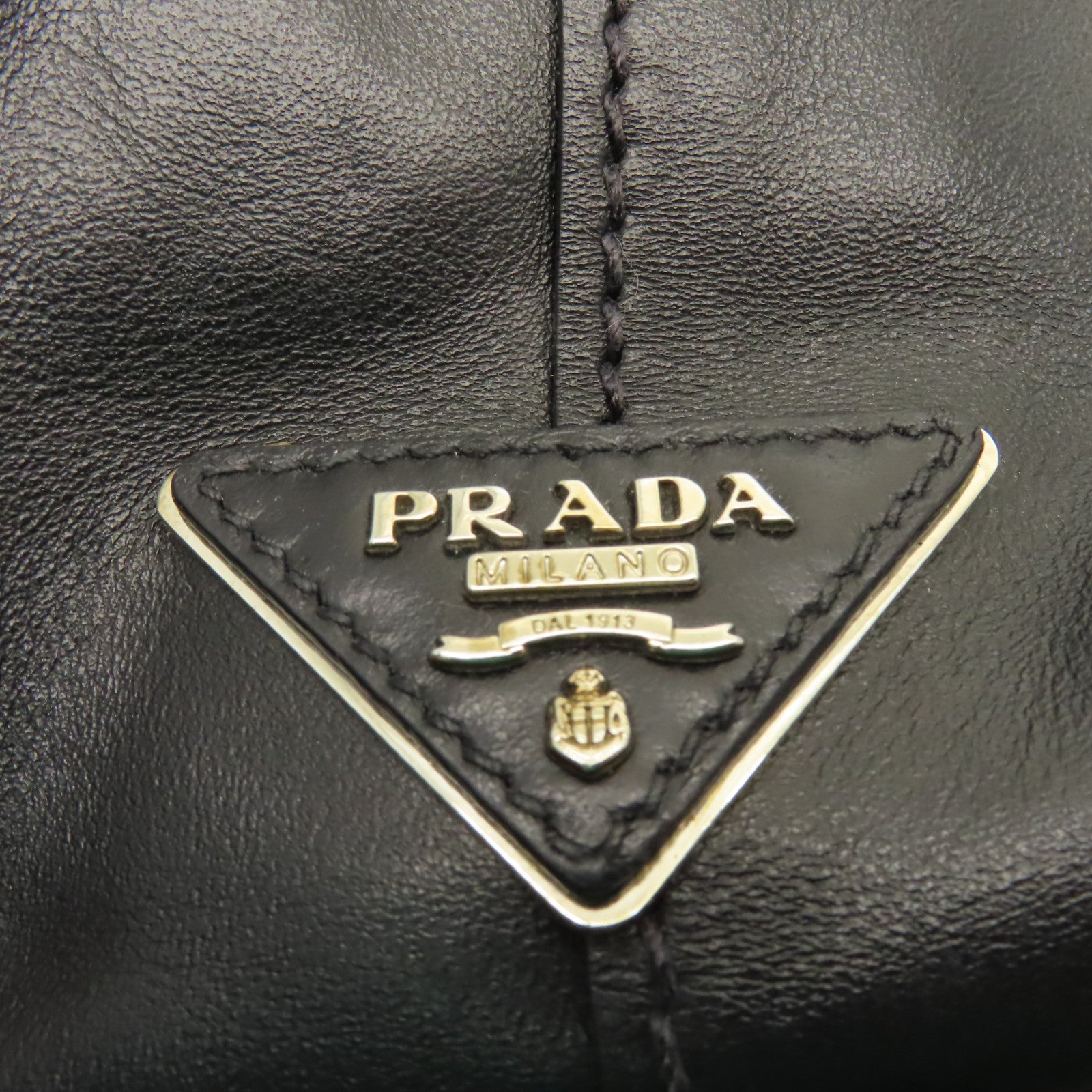PRADA 牛皮皮革Shoulder Bag肩背袋黑色/紅色