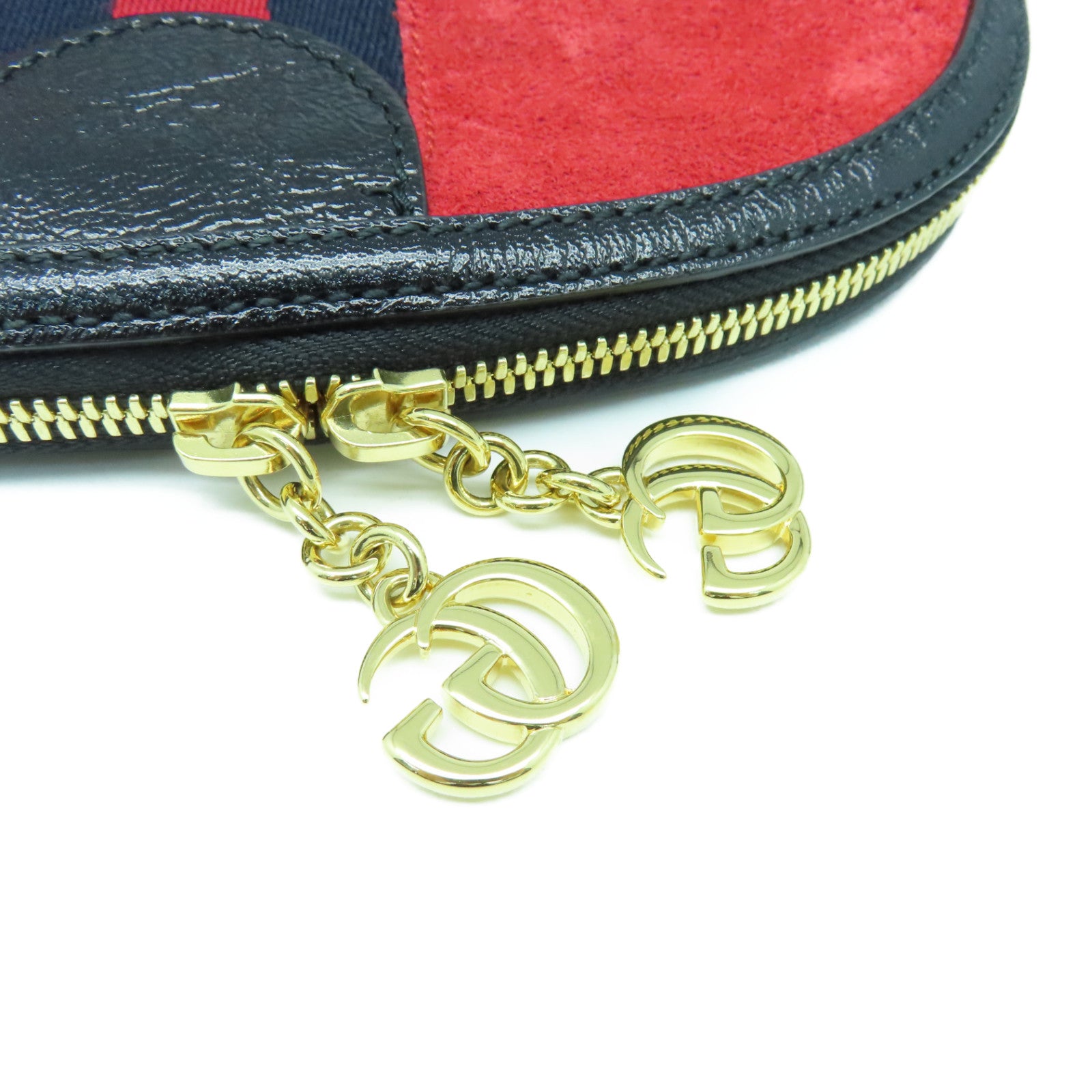 GUCCI [Sharp Discount] Suede Leather Ophidia Gold Buckle Shoulder Bag Red