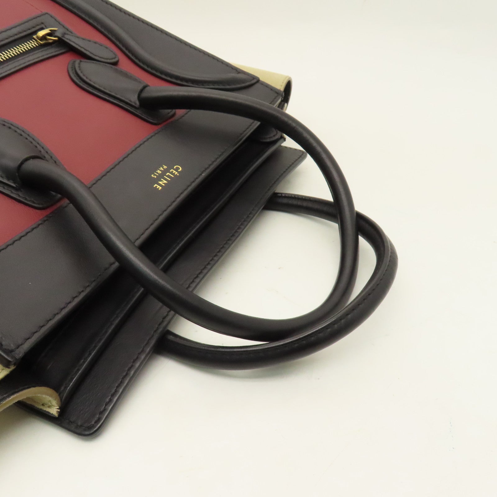 CELINE 【激減優惠】牛皮皮革Luggage金扣手挽袋紅色/黒色/白色