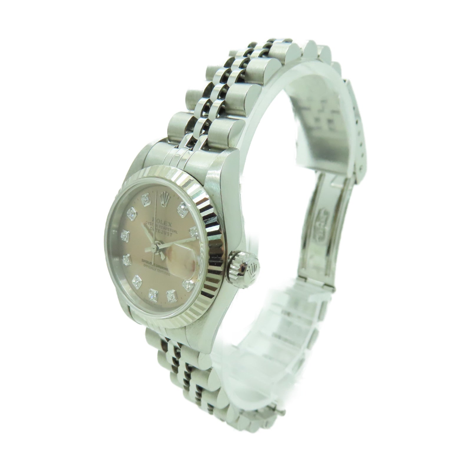ROLEX Datejust 18K白金/不鏽鋼手錶自動機芯金色