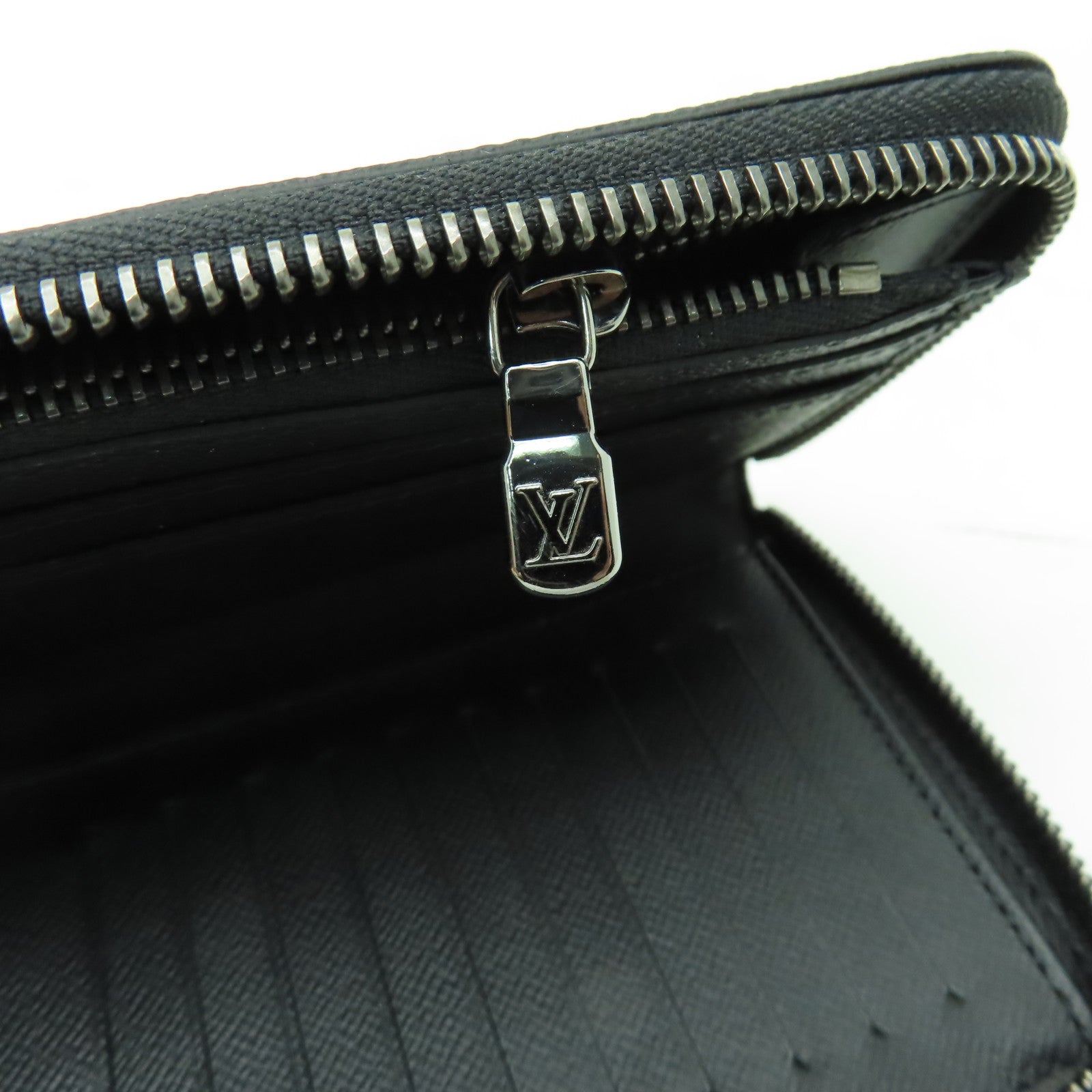 LOUIS VUITTON Monogram Eclipse Zipper Long Wallet銀扣長錢包黑色