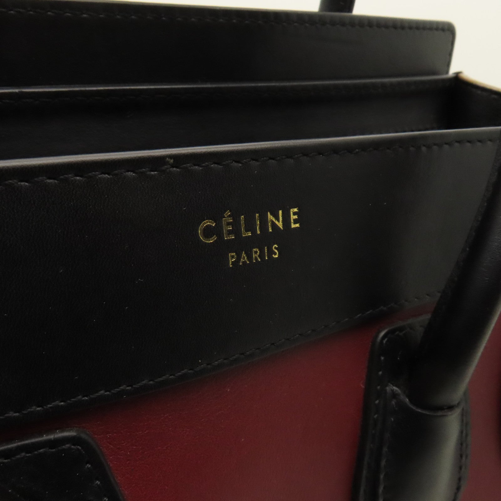 CELINE 【激減優惠】牛皮皮革Luggage金扣手挽袋紅色/黒色/白色