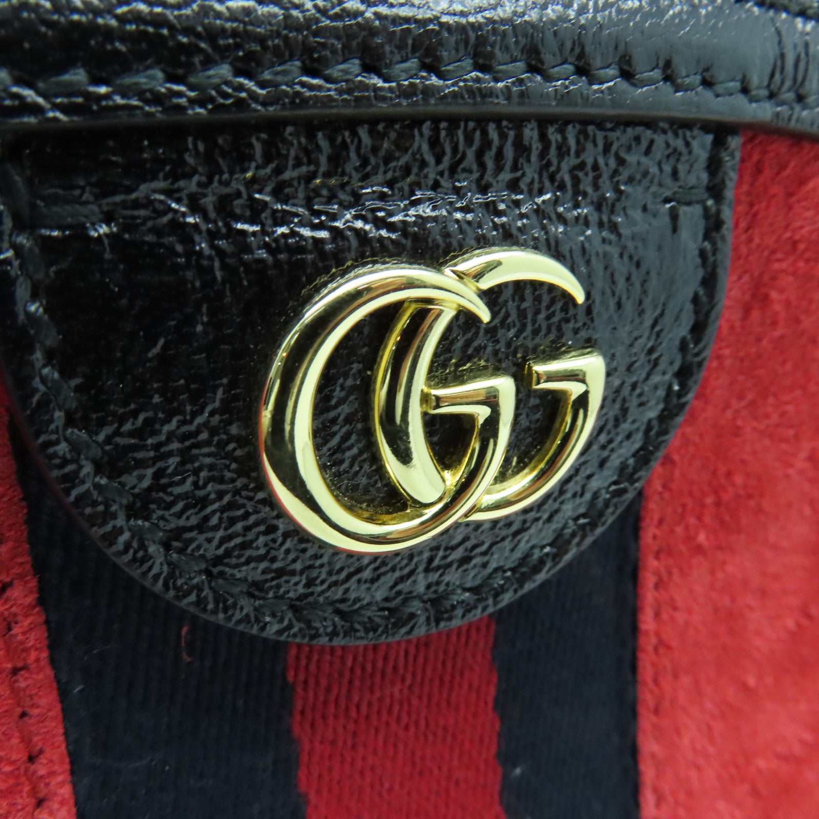 GUCCI [Sharp Discount] Suede Leather Ophidia Gold Buckle Shoulder Bag Red