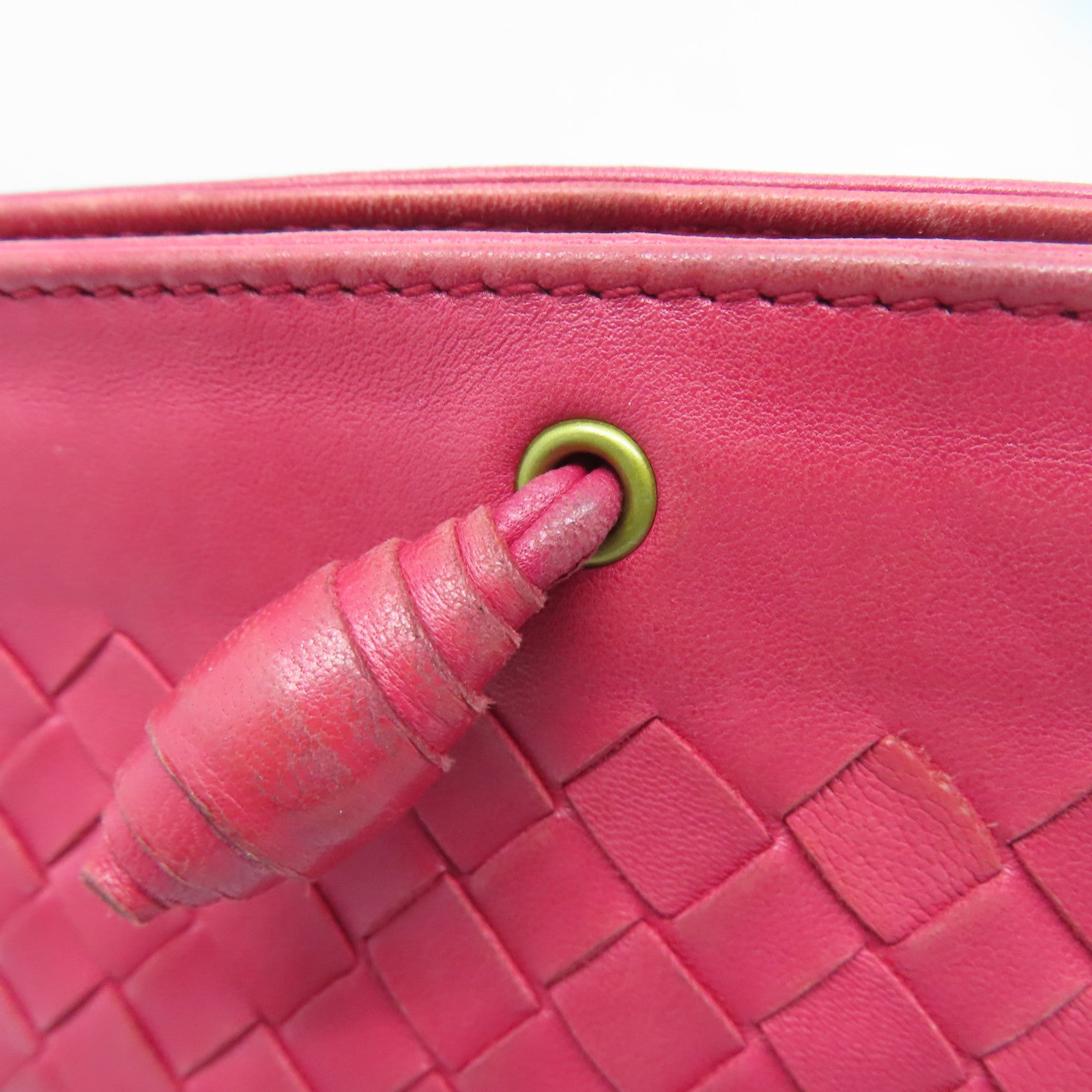 BOTTEGA VENETA 羊皮皮革Shoulder Bag金扣肩背袋紅色