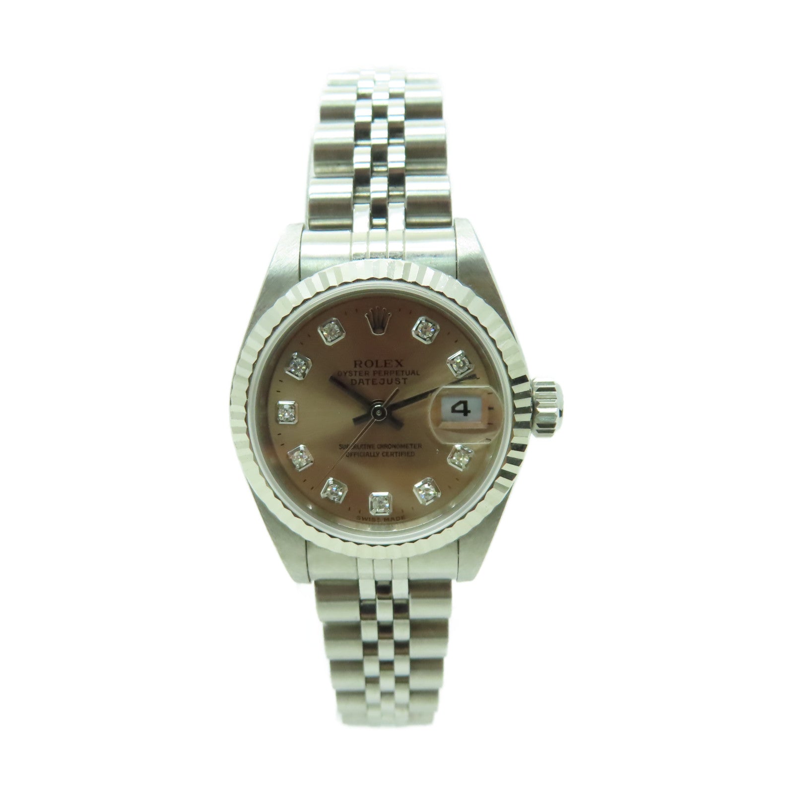ROLEX Datejust 18K白金/不鏽鋼手錶自動機芯金色