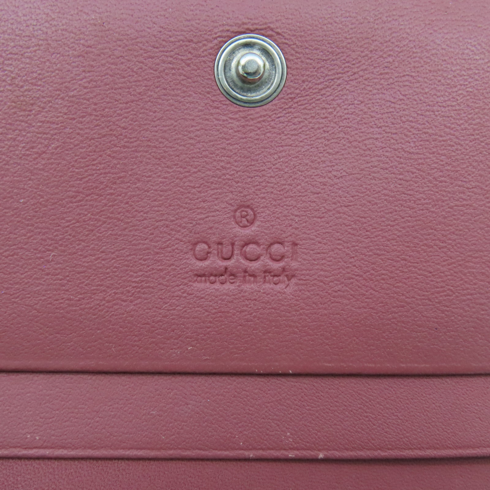 GUCCI 涂层帆布Wallet银扣钱包米色