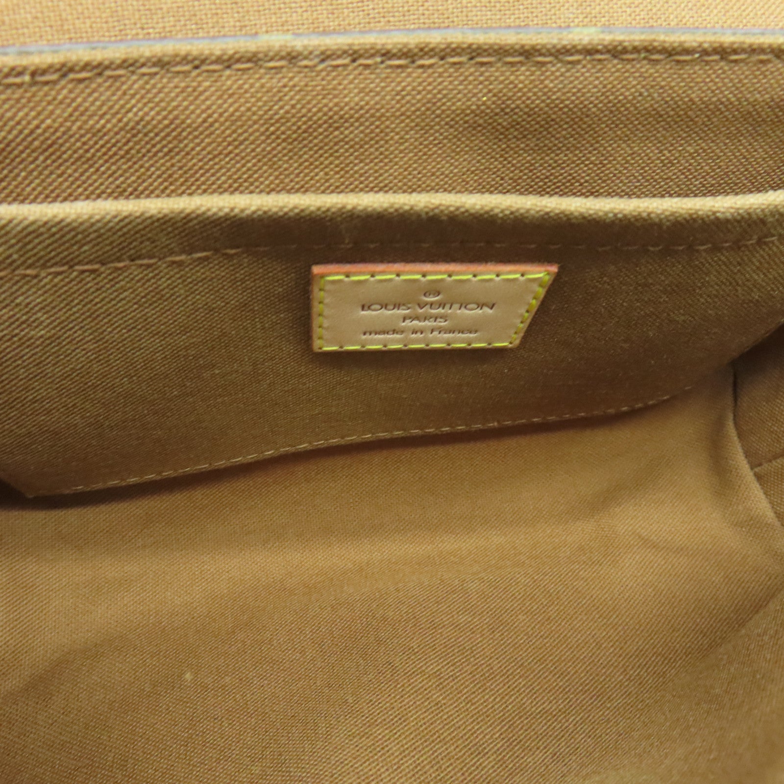 LOUIS VUITTON Monogram Tikal PM Gold Buckle Shoulder Bag Brown