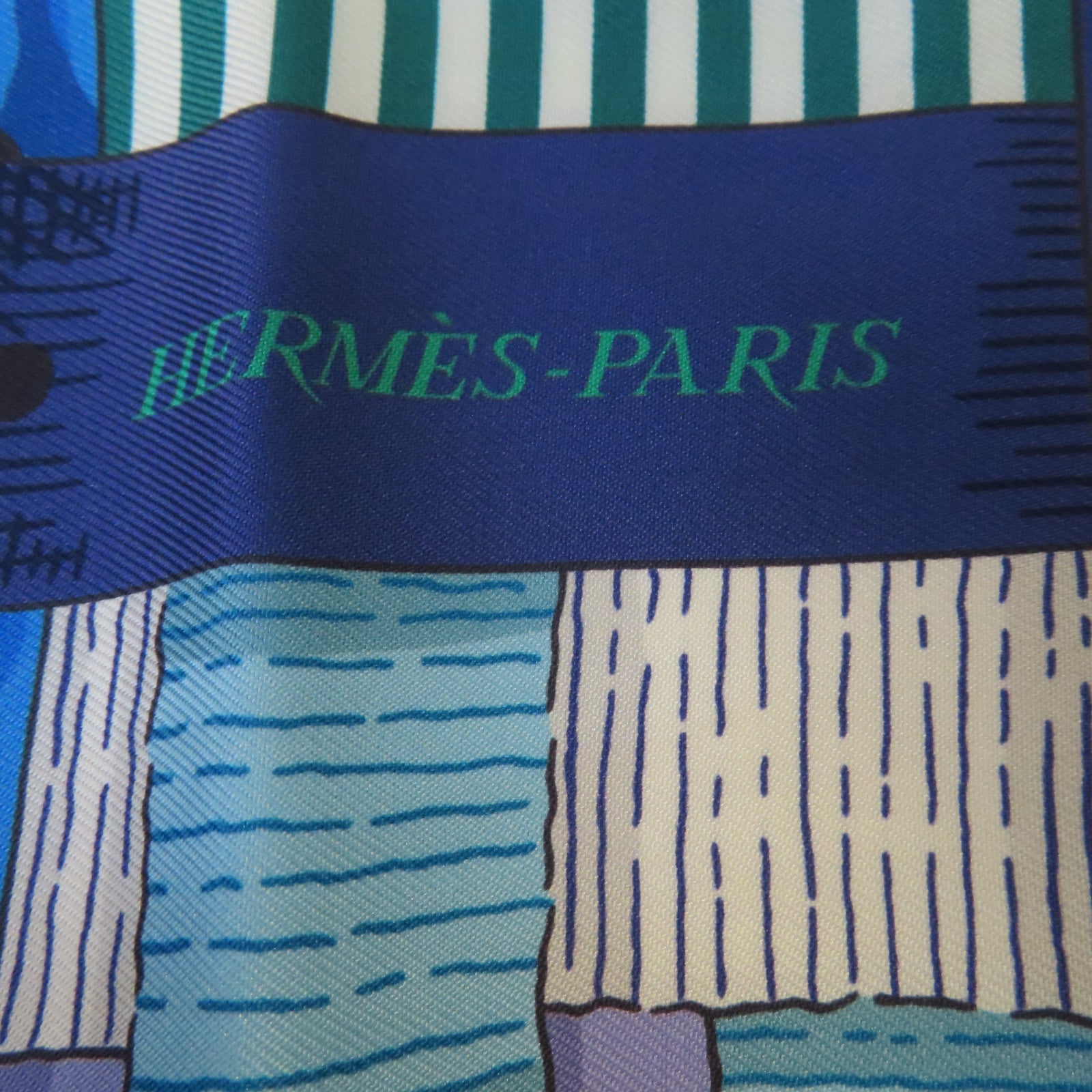 HERMES 絲質Maxi Twilly絲巾藍色