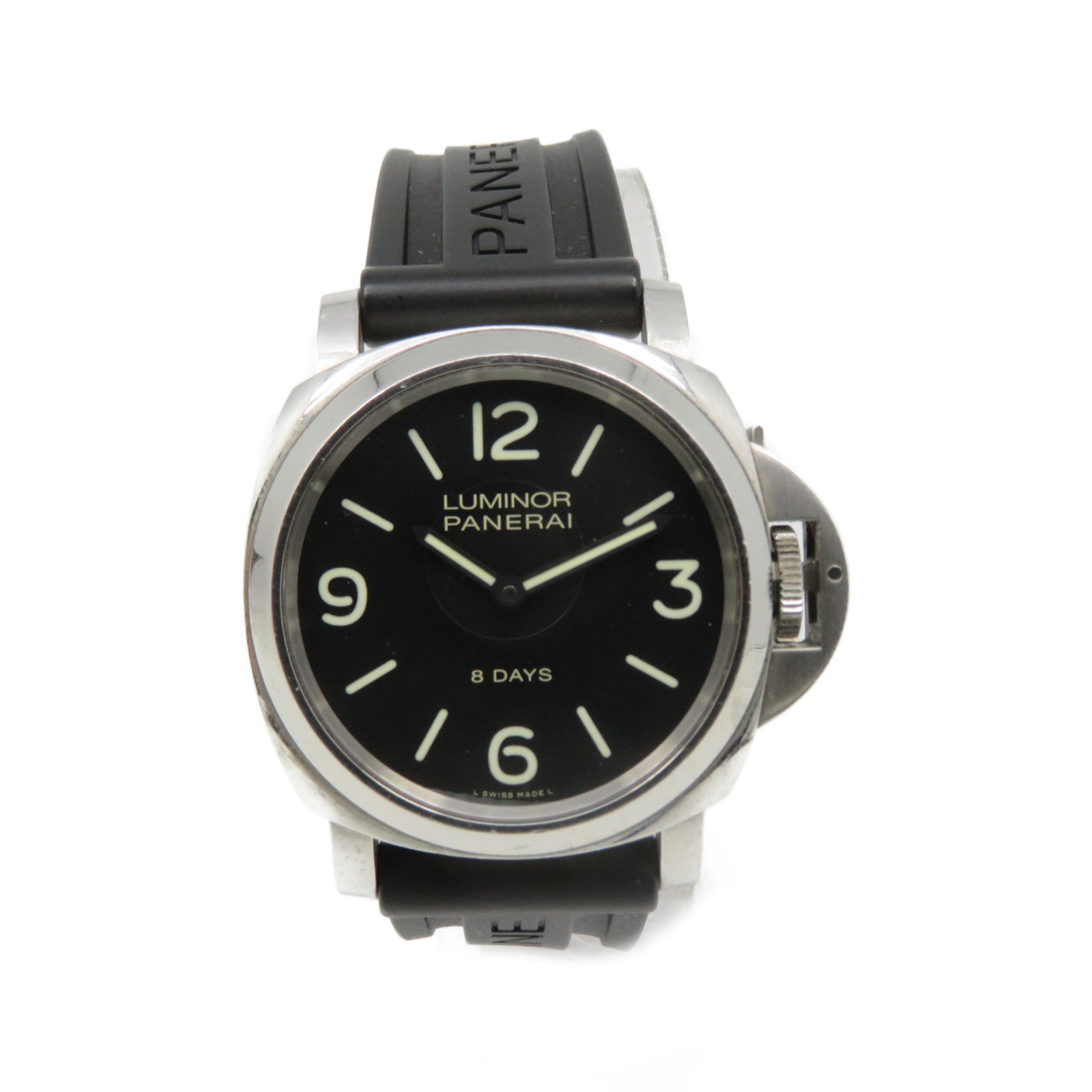 PANERAI Luminor Stainless Steel/Rubber Band Hand Volume Watch Watch Automatic Movement Black
