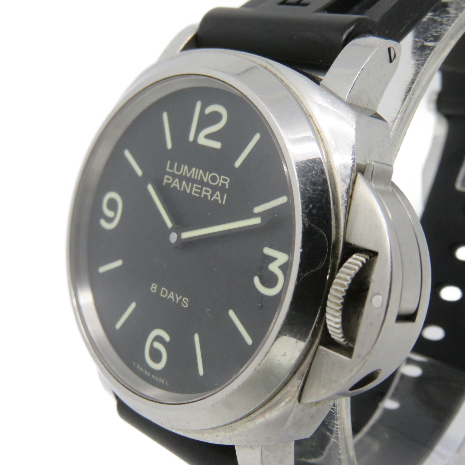 PANERAI Luminor Stainless Steel/Rubber Band Hand Volume Watch Watch Automatic Movement Black