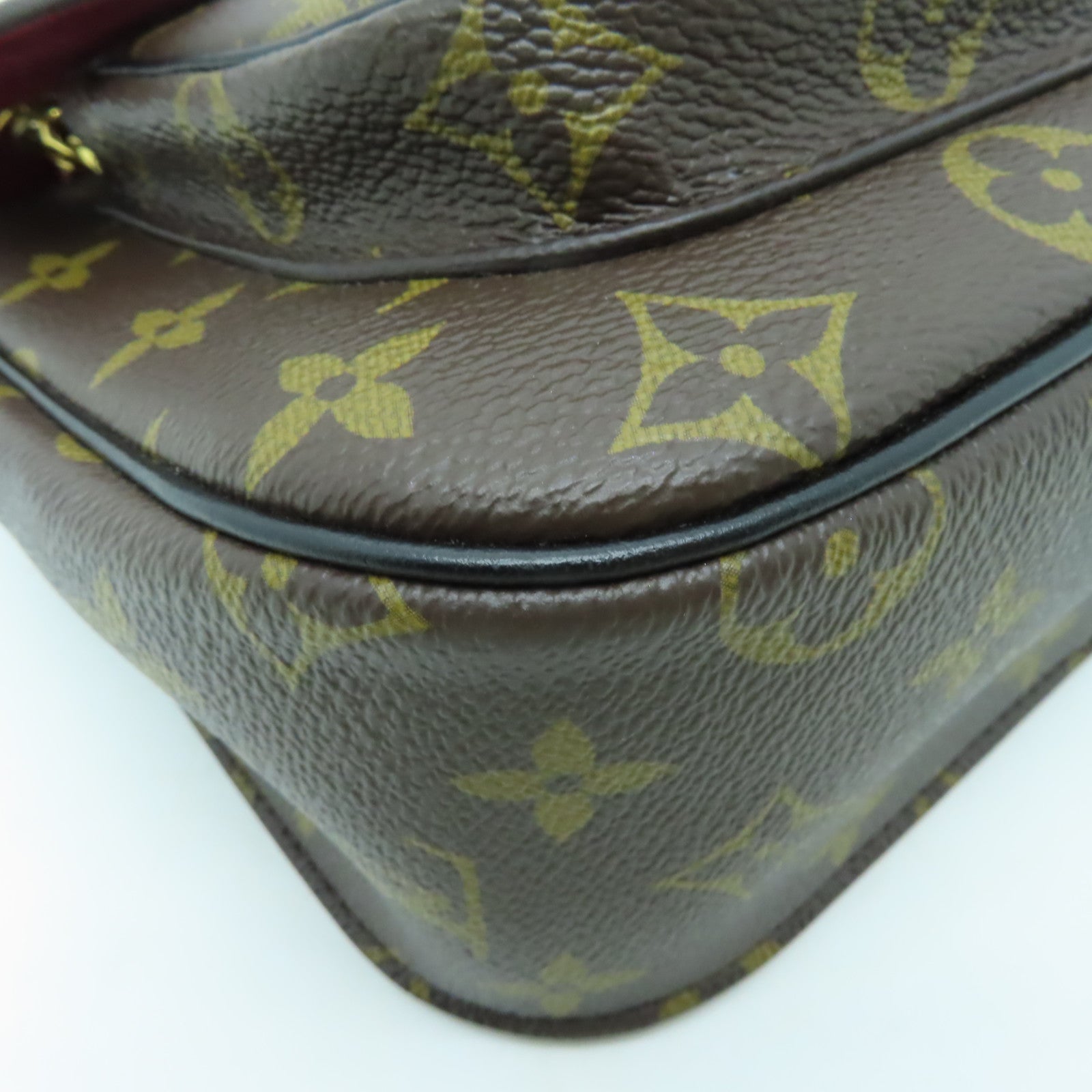 LOUIS VUITTON Monogram Passy金扣鏈帶肩背袋啡色