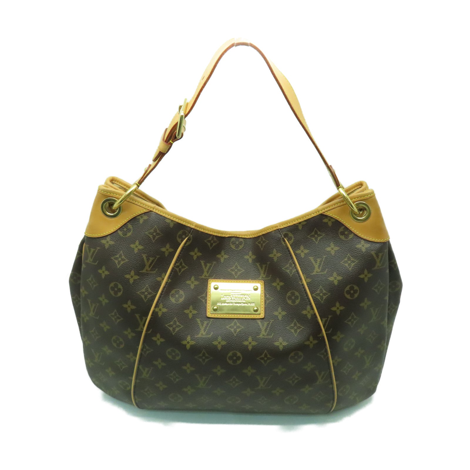 LOUIS VUITTON 【激減優惠】Monogram Galliera GM金扣肩背袋棕色