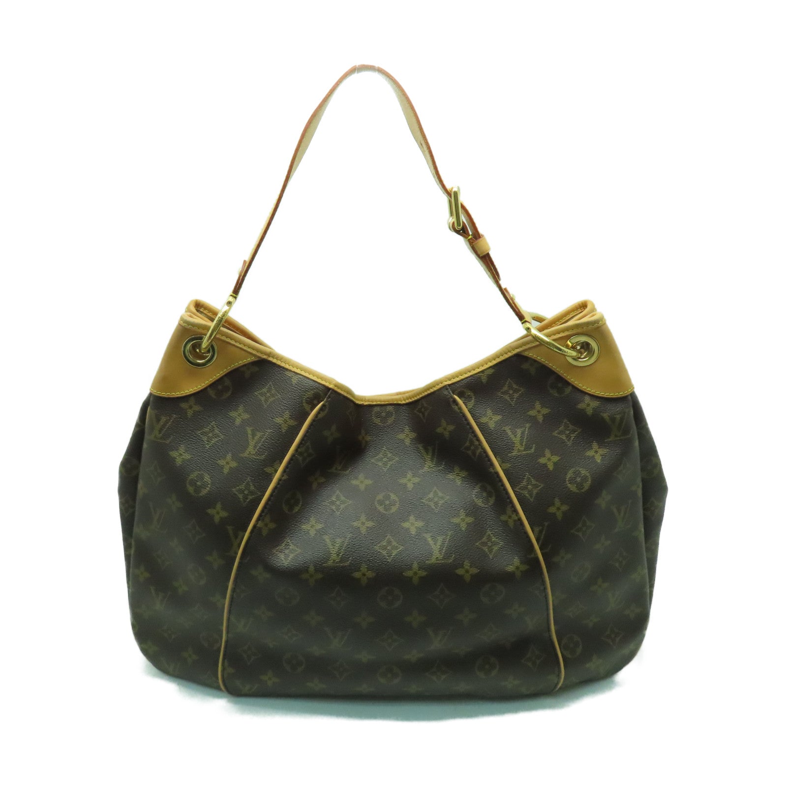 LOUIS VUITTON 【激減優惠】Monogram Galliera GM金扣肩背袋棕色