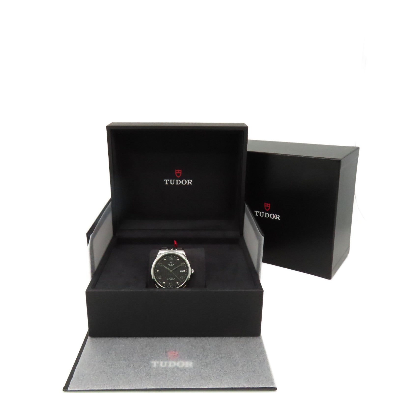 TUDOR Rotor Watch不鏽鋼自動機芯手錶黑色/銀色