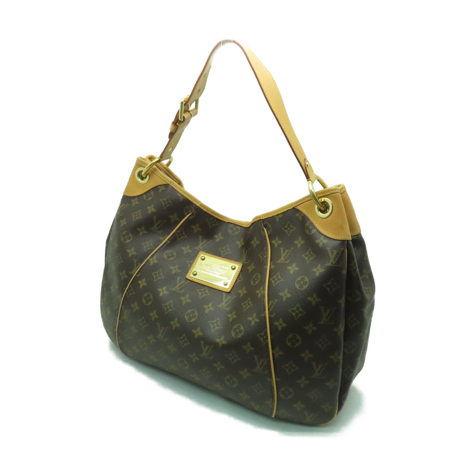 LOUIS VUITTON 【激減優惠】Monogram Galliera GM金扣肩背袋棕色