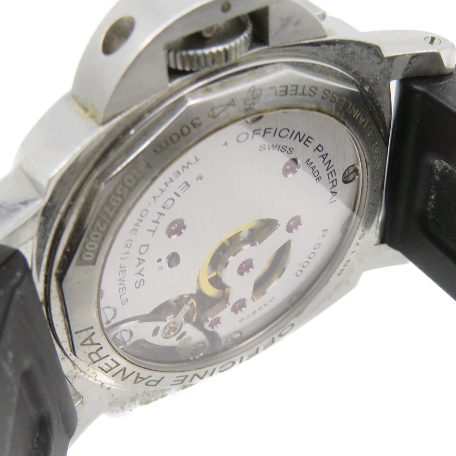 PANERAI Luminor Stainless Steel/Rubber Band Hand Volume Watch Watch Automatic Movement Black