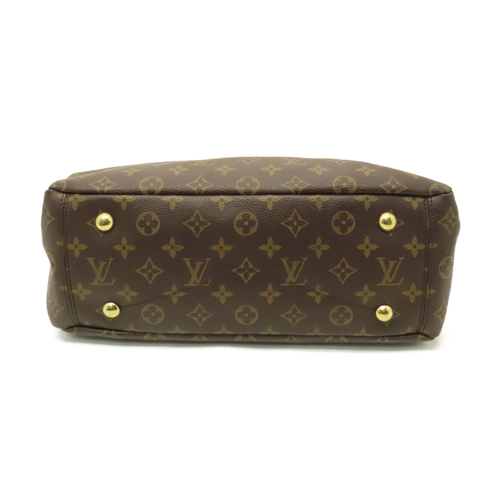 LOUIS VUITTON Monogram Pallas MM金扣手挽肩背兩用袋粉紅色/棕色