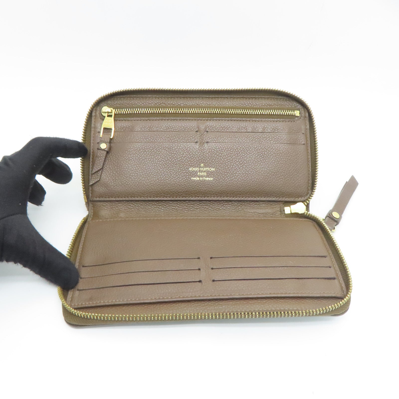 LOUIS VUITTON Monogram Empreinte Wallet Long Wallet Brown